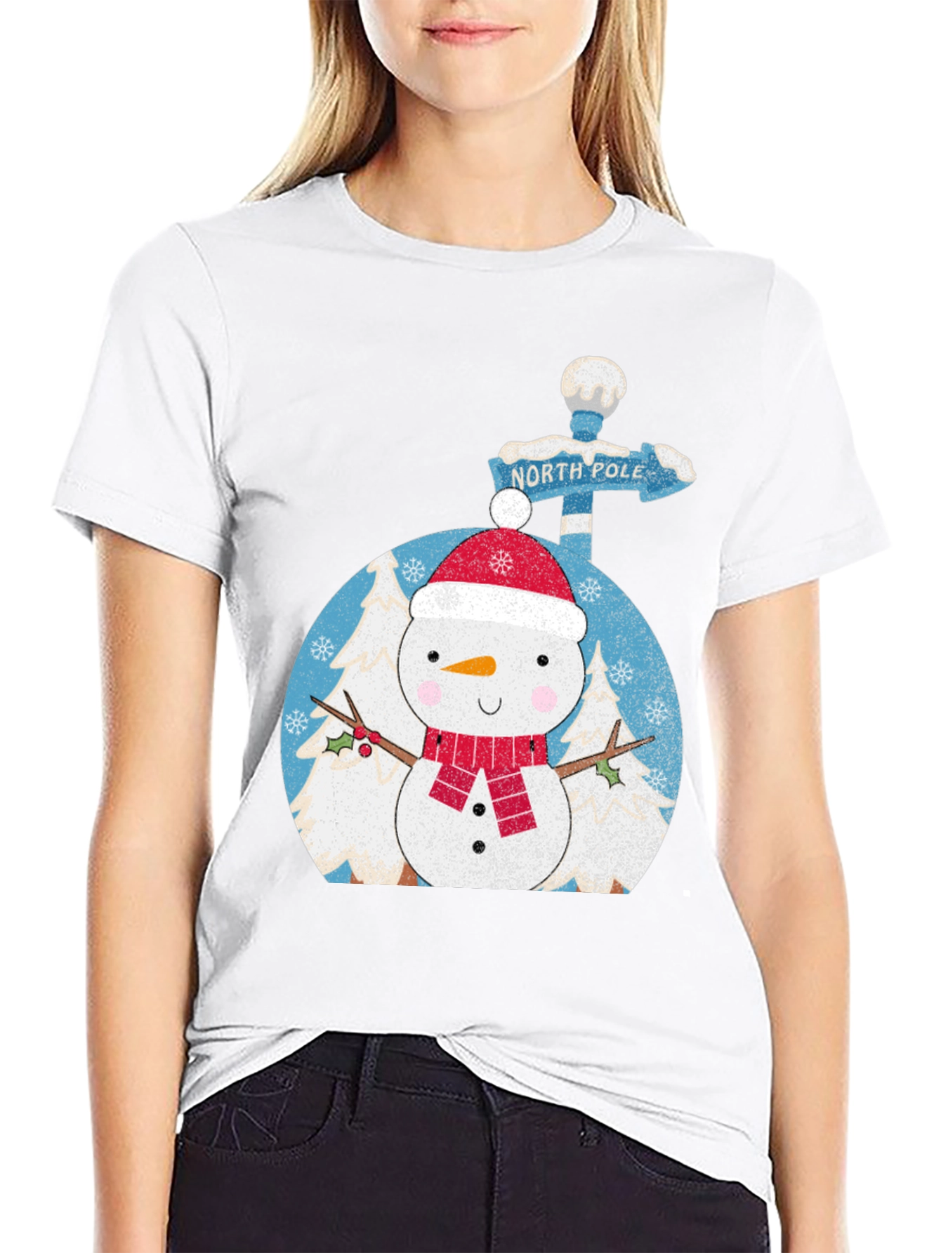 Snowman North Pole Black Tee - 9