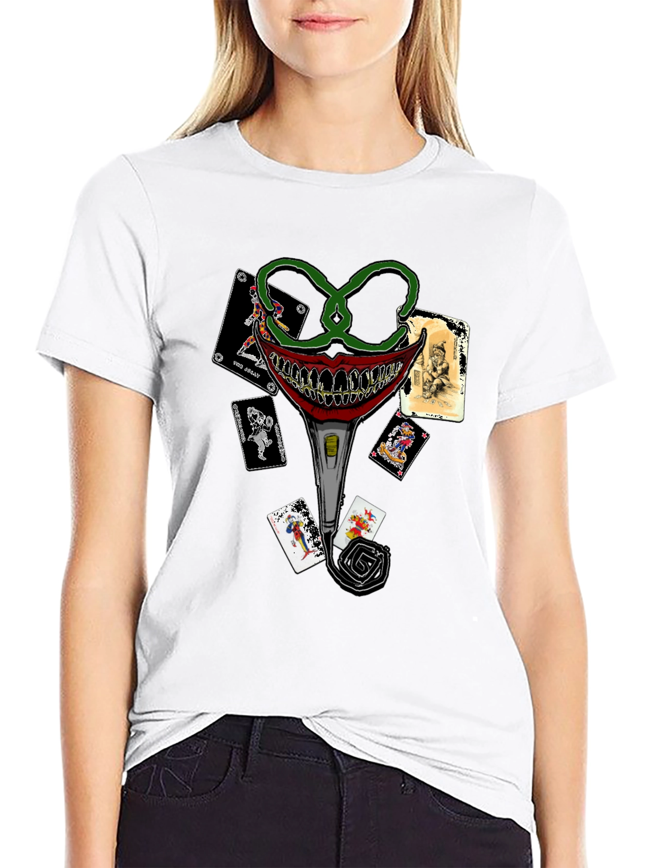 Joker Card T-Shirt - Crazy Clown Design - 9