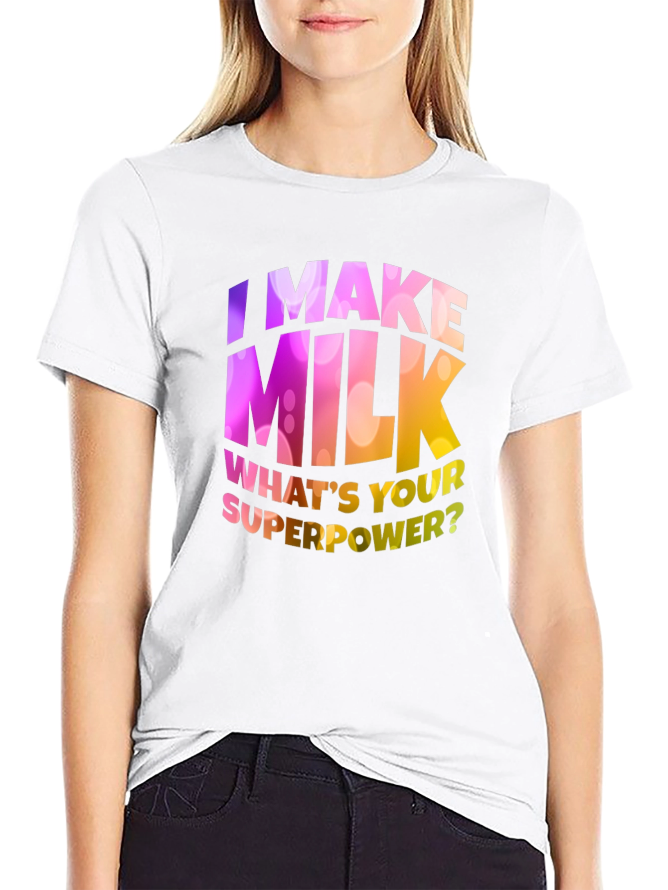 Black I Make Milk What's Your Superpower T-Shirt view 9