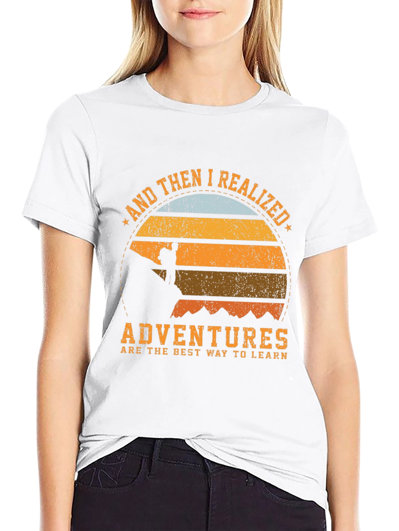Black Adventure Awaits T-Shirt - Unisex Tee view 9