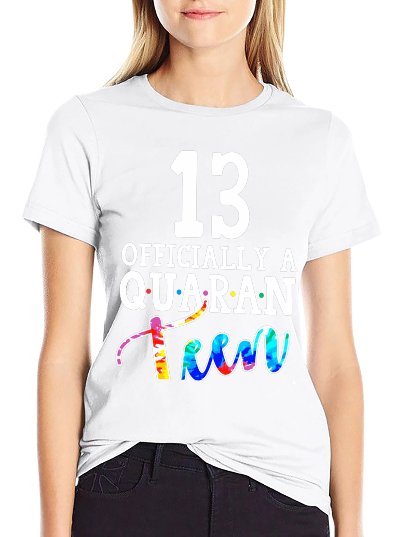 Black QuaranTEEN Birthday T-Shirt - 13th Birthday  view 9