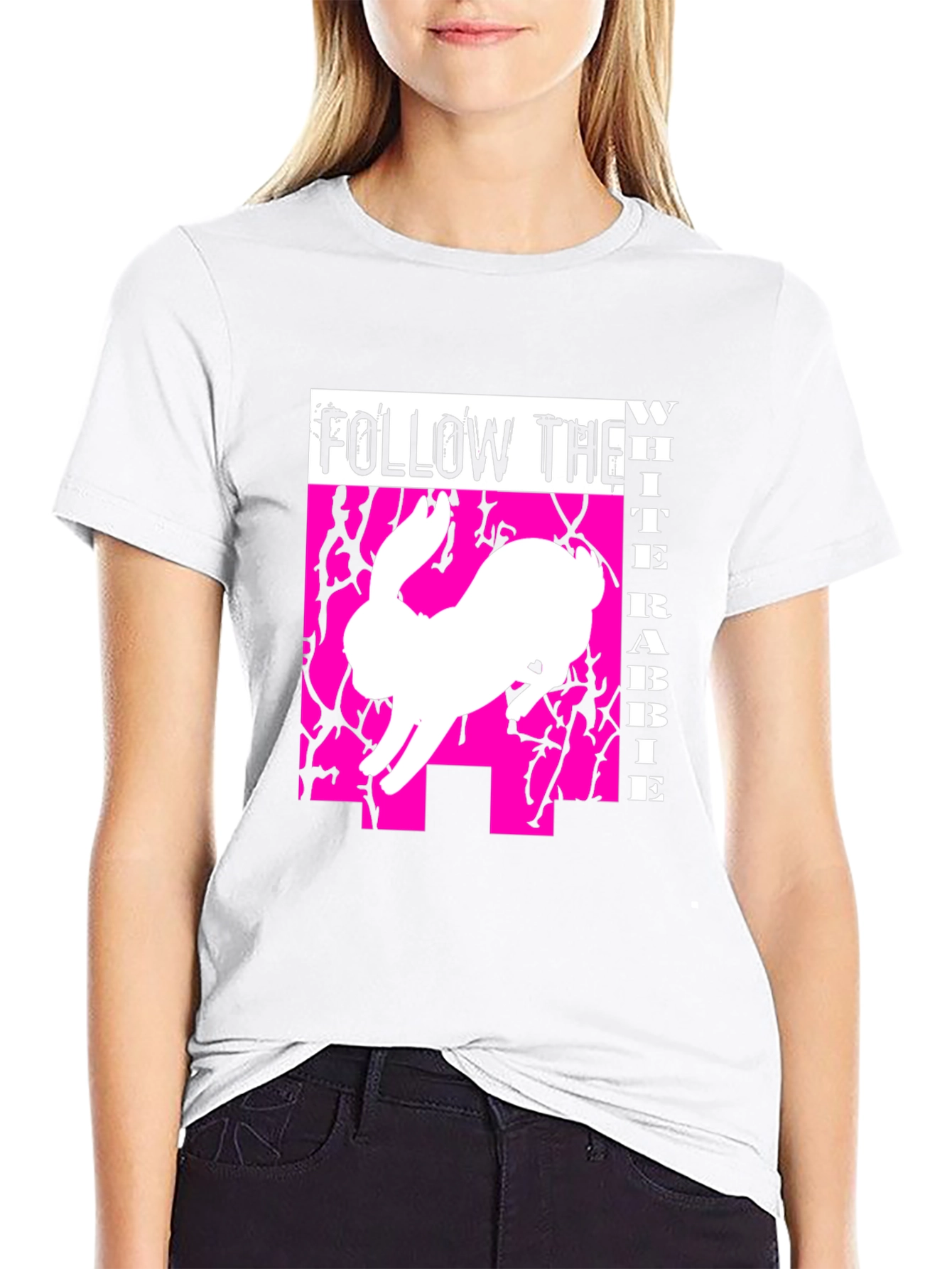 Follow The White Rabbit Graphic Tee - 9