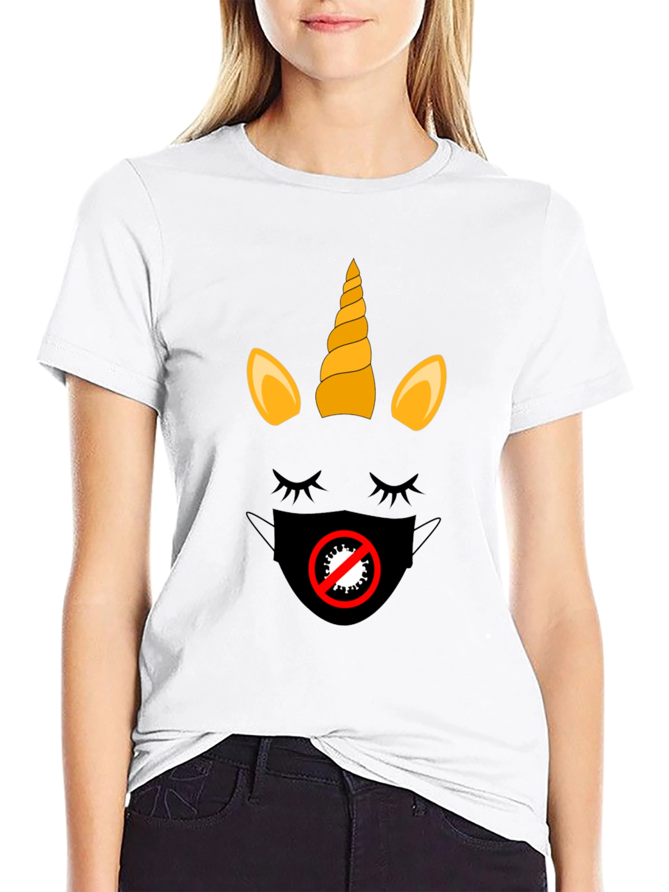 Black Unicorn Mask T-Shirt - Stylish Protection view 9