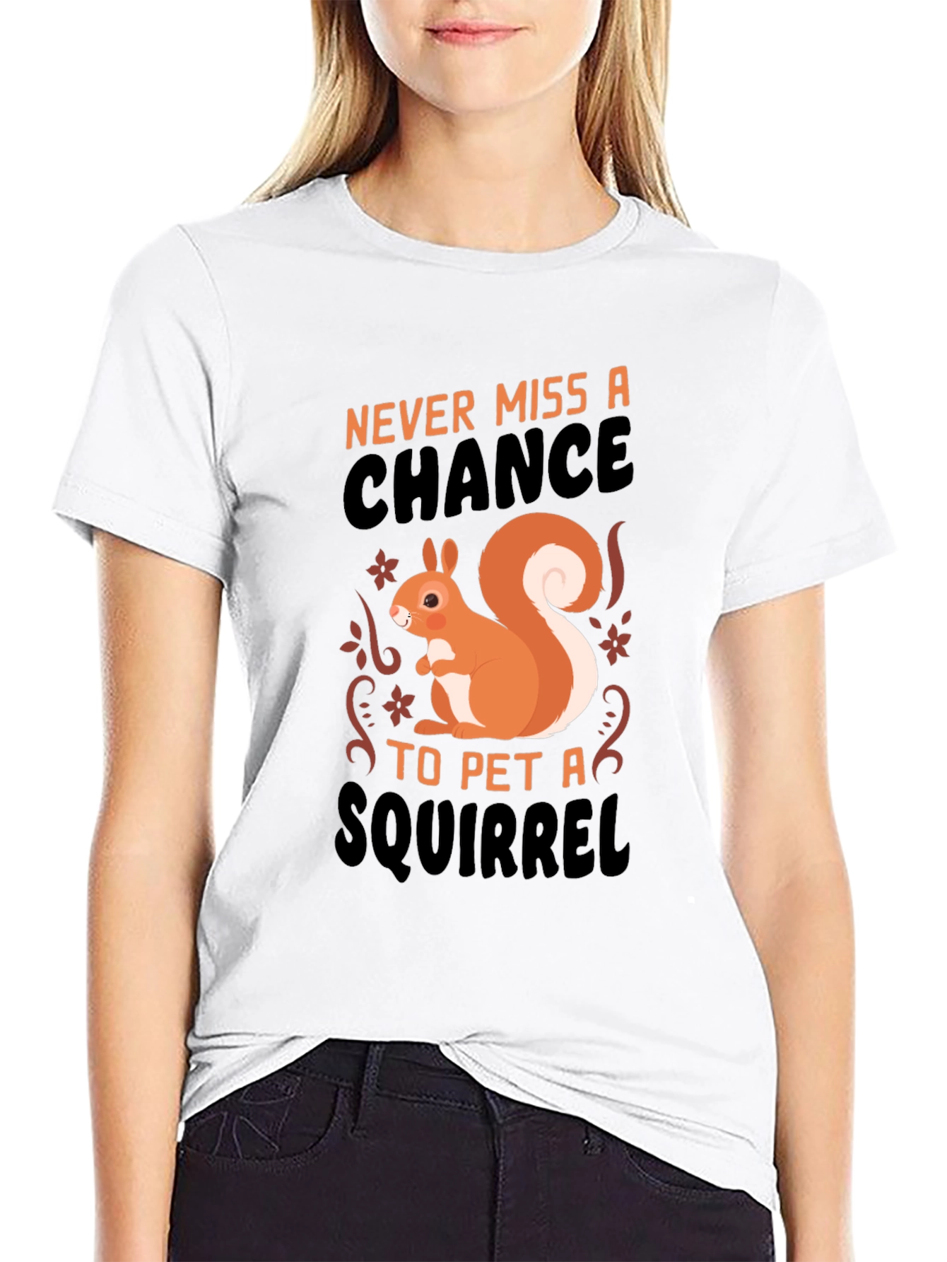 Black Squirrel Petting T-Shirt - Never Miss a Chance view 9