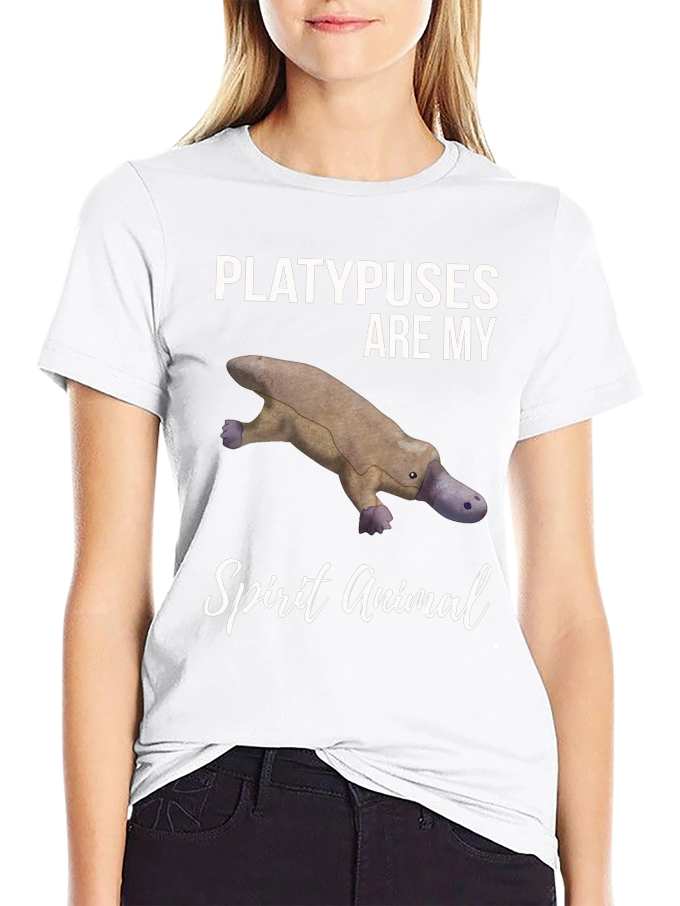 Black Platypus Spirit Animal Graphic Tee view 9