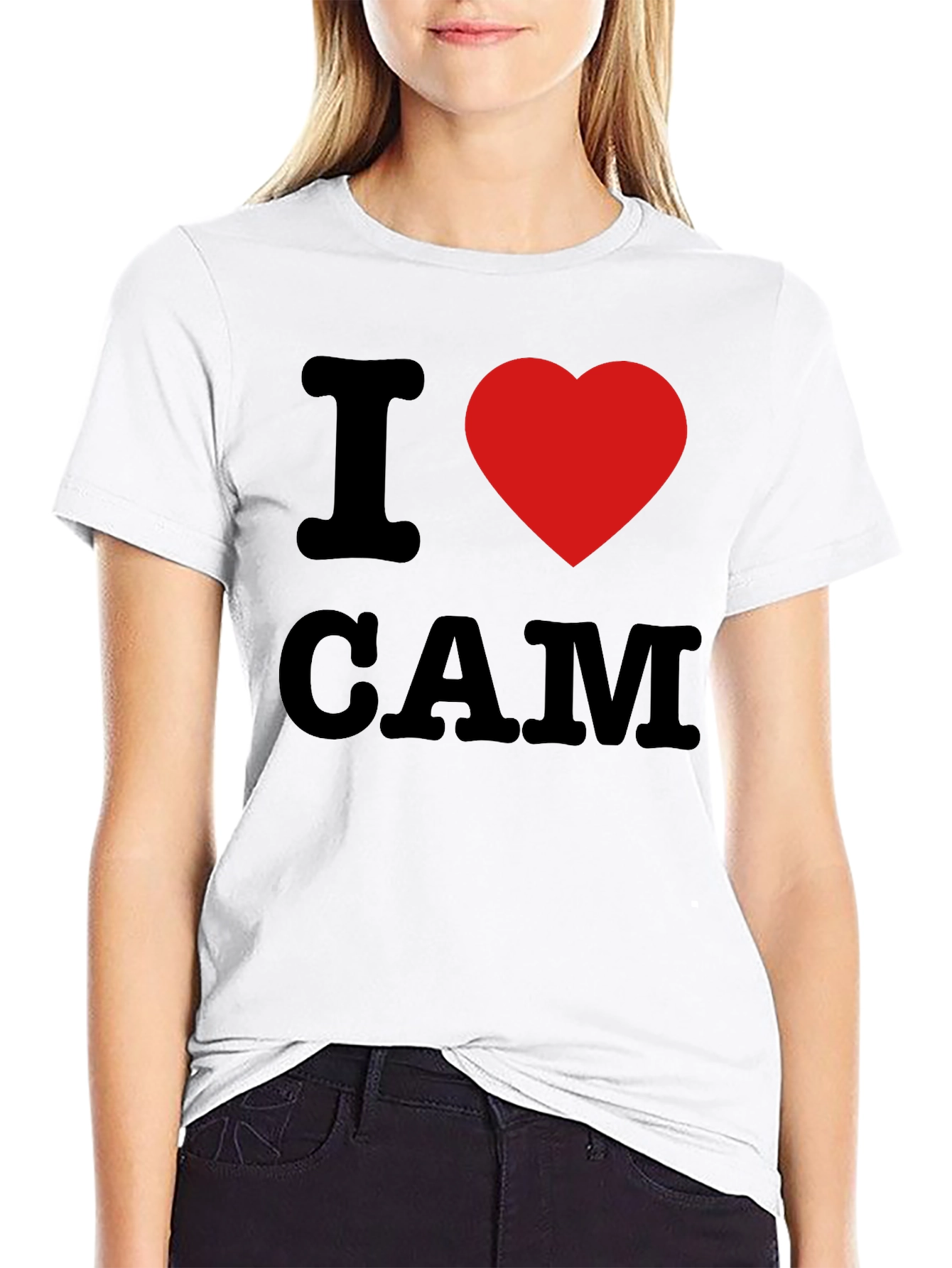 Black I Heart CAM T-Shirt - Classic Tee view 9