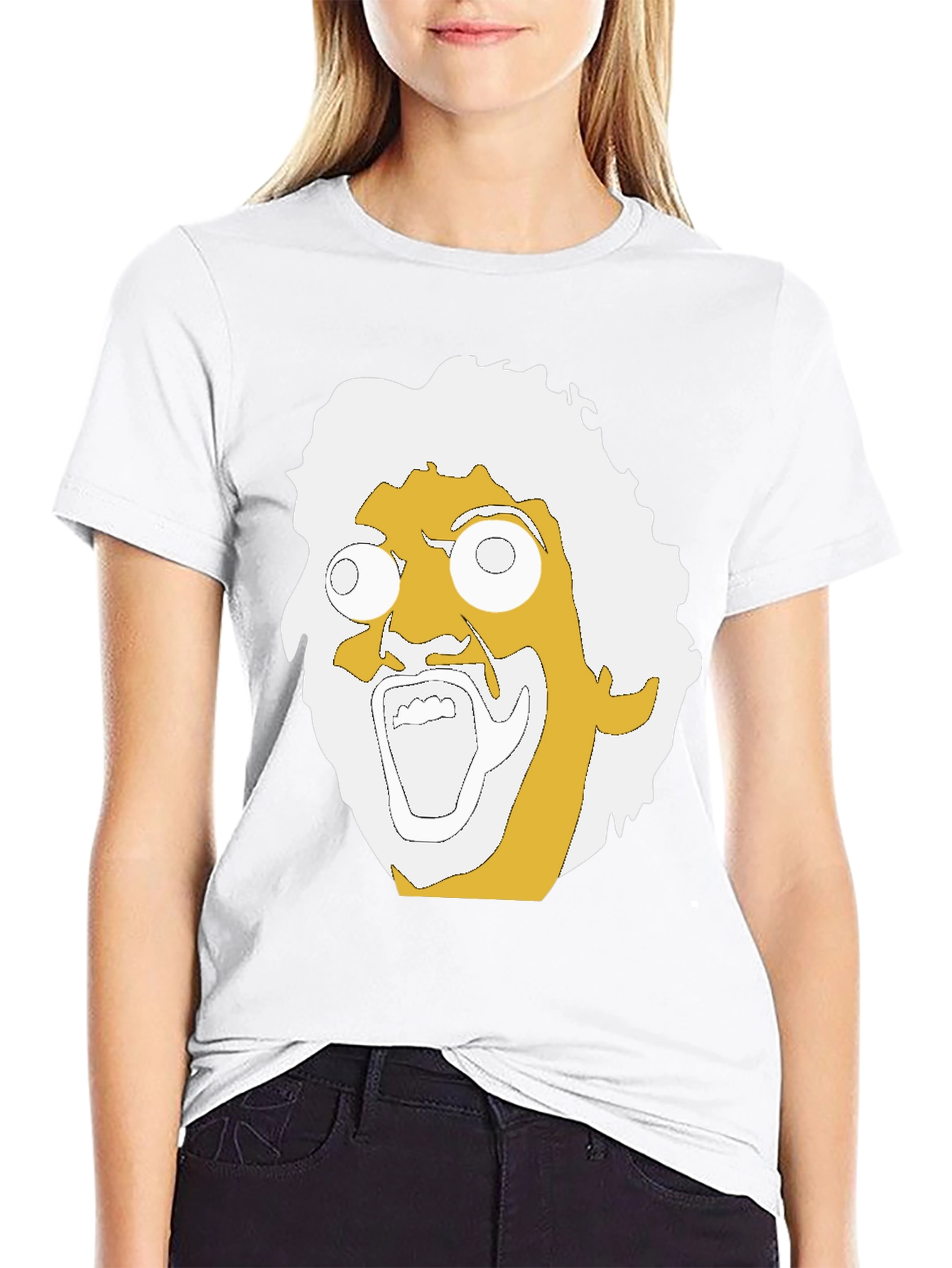 Black Cartoon Scream Black T-Shirt view 9