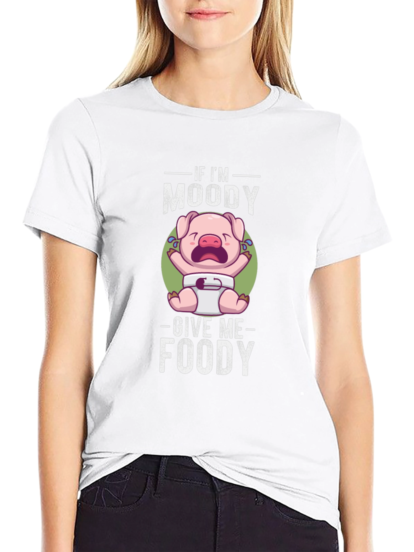 Black Moody Piggy T-Shirt view 9