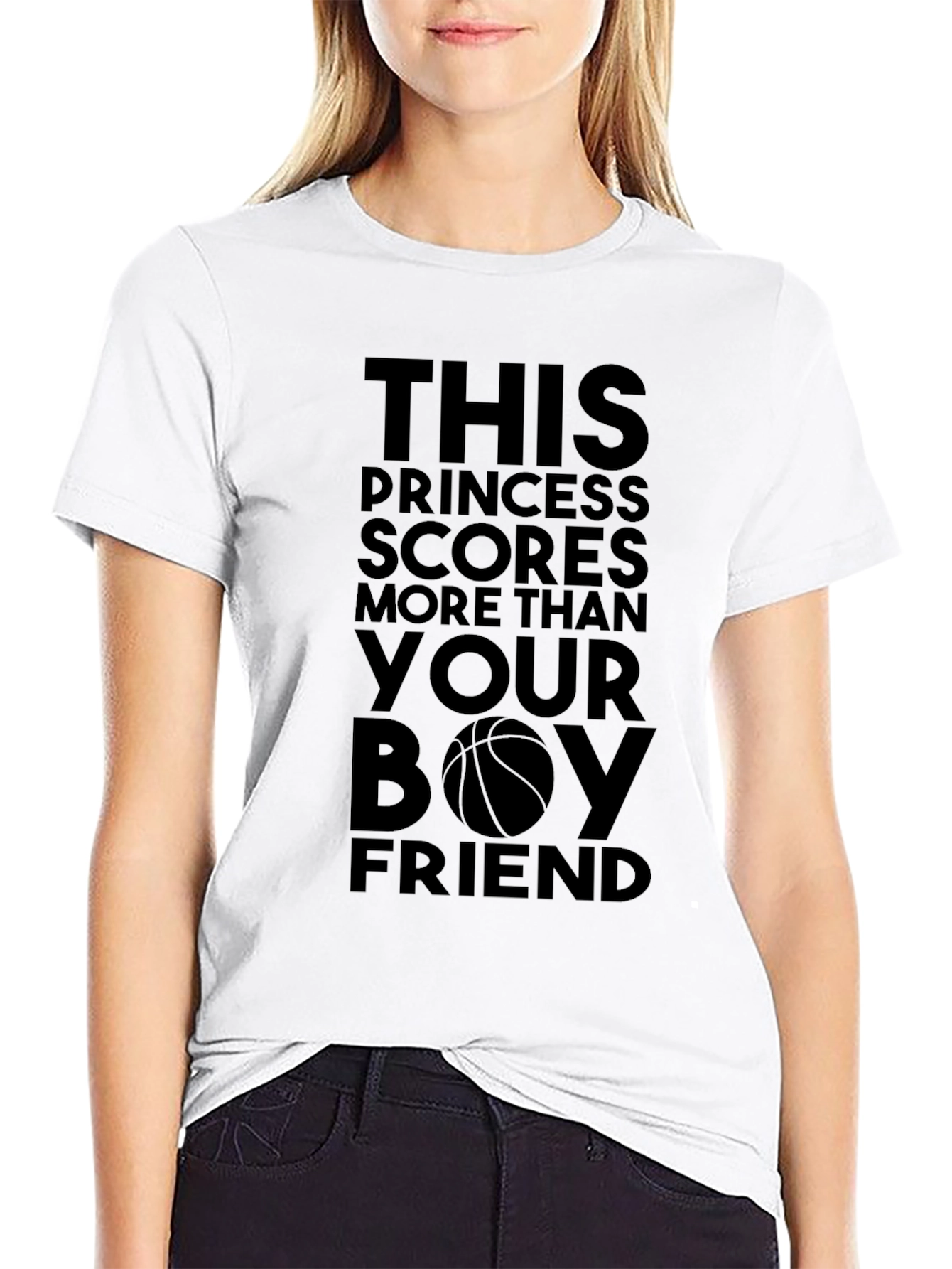 Black Princess Scores Basketball T-Shirt view 9