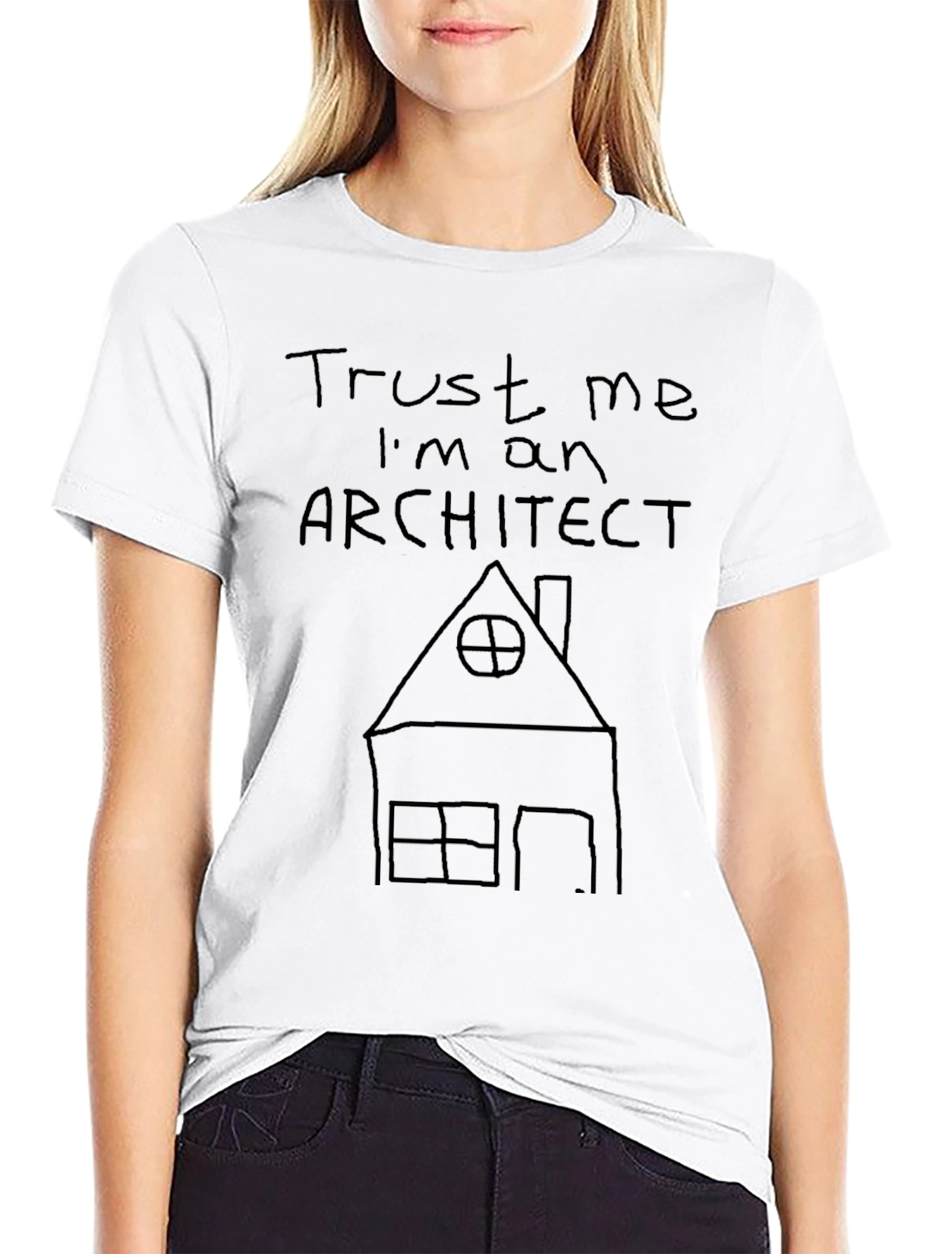 Black Trust Me I'm An Architect Black T-Shirt view 9