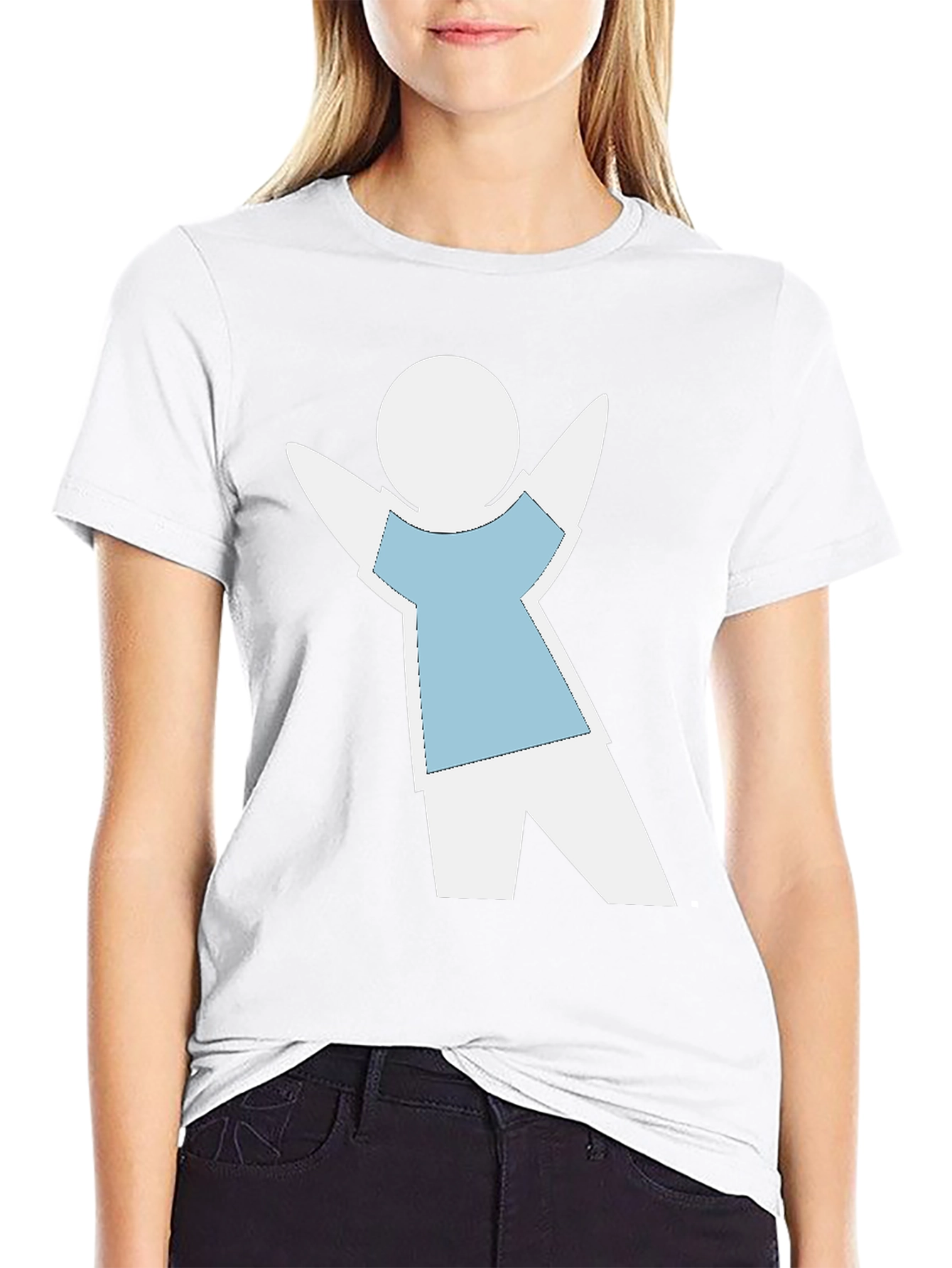Black Whimsical Stick Figure Tee view 9