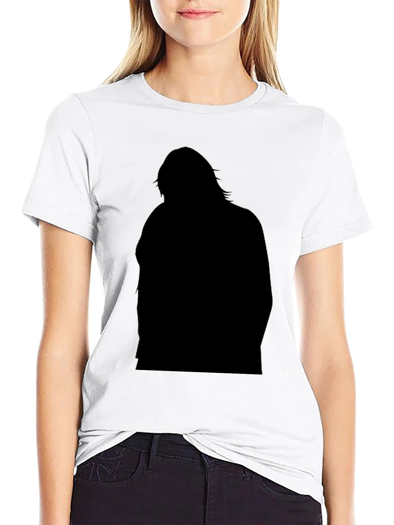 Black Silhouette Graphic Black T-Shirt view 9