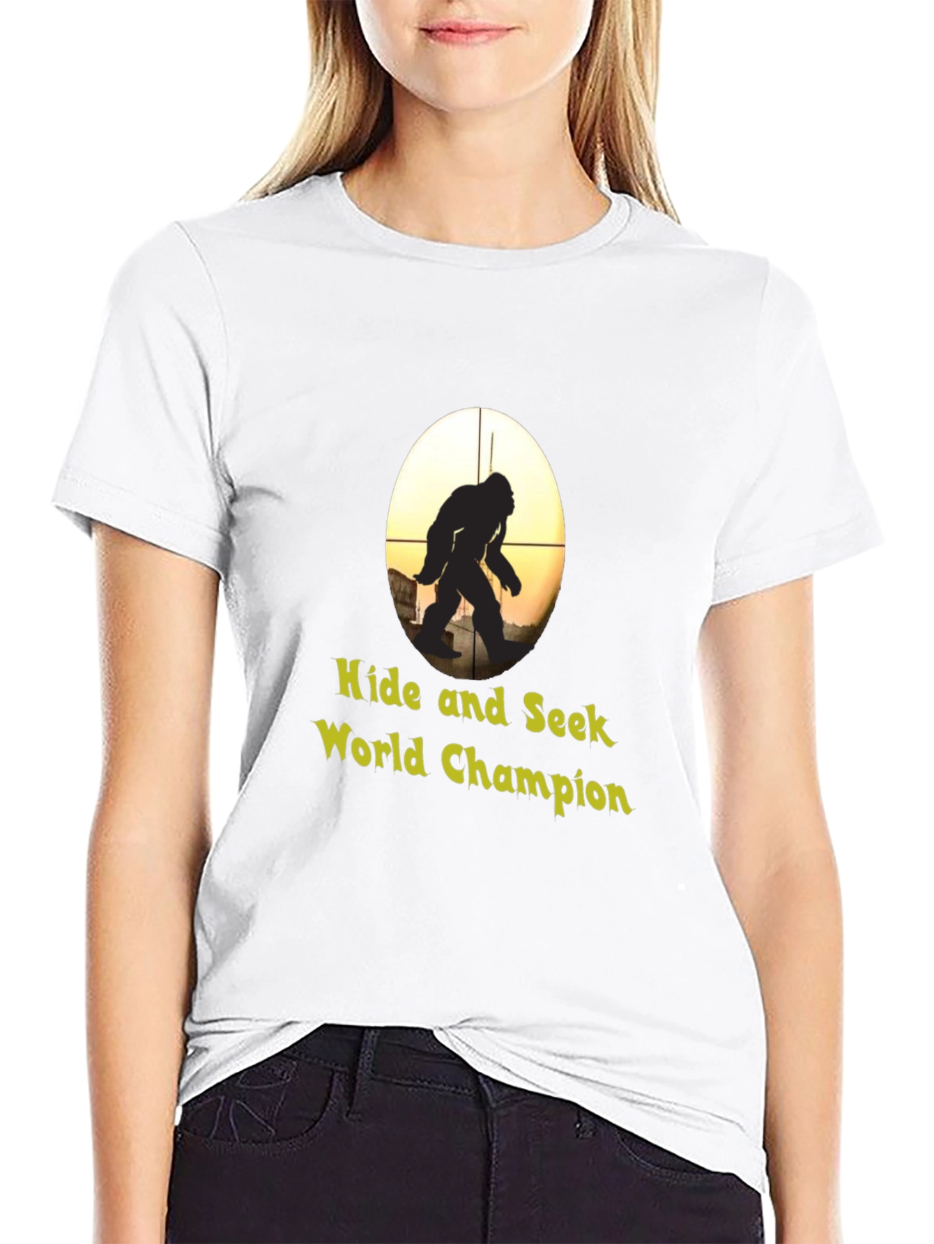 Black Hide & Seek World Champion Bigfoot Graphic T-Shirt view 9