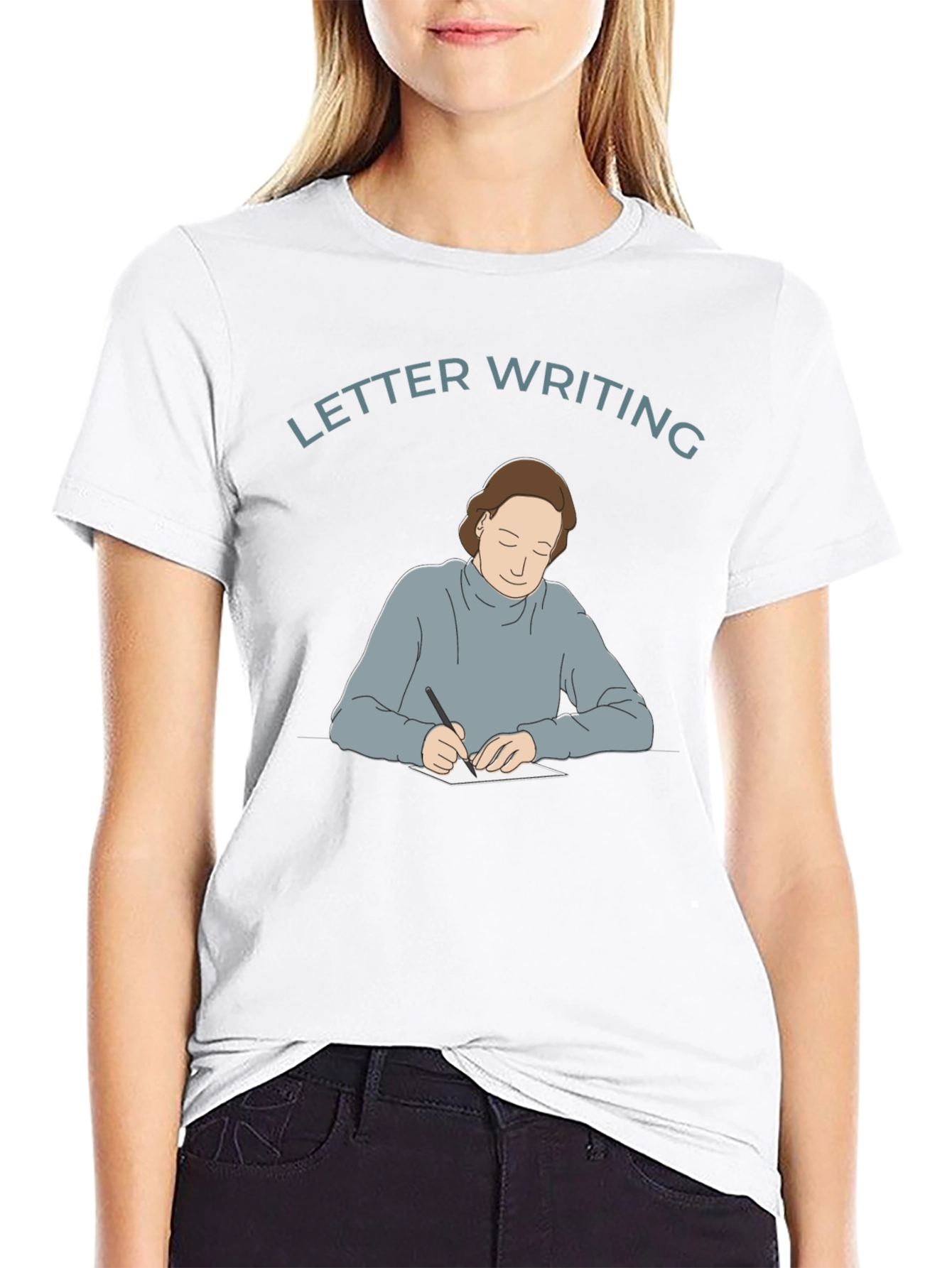 Black Letter Writing Graphic Tee - Unisex Crewneck view 9