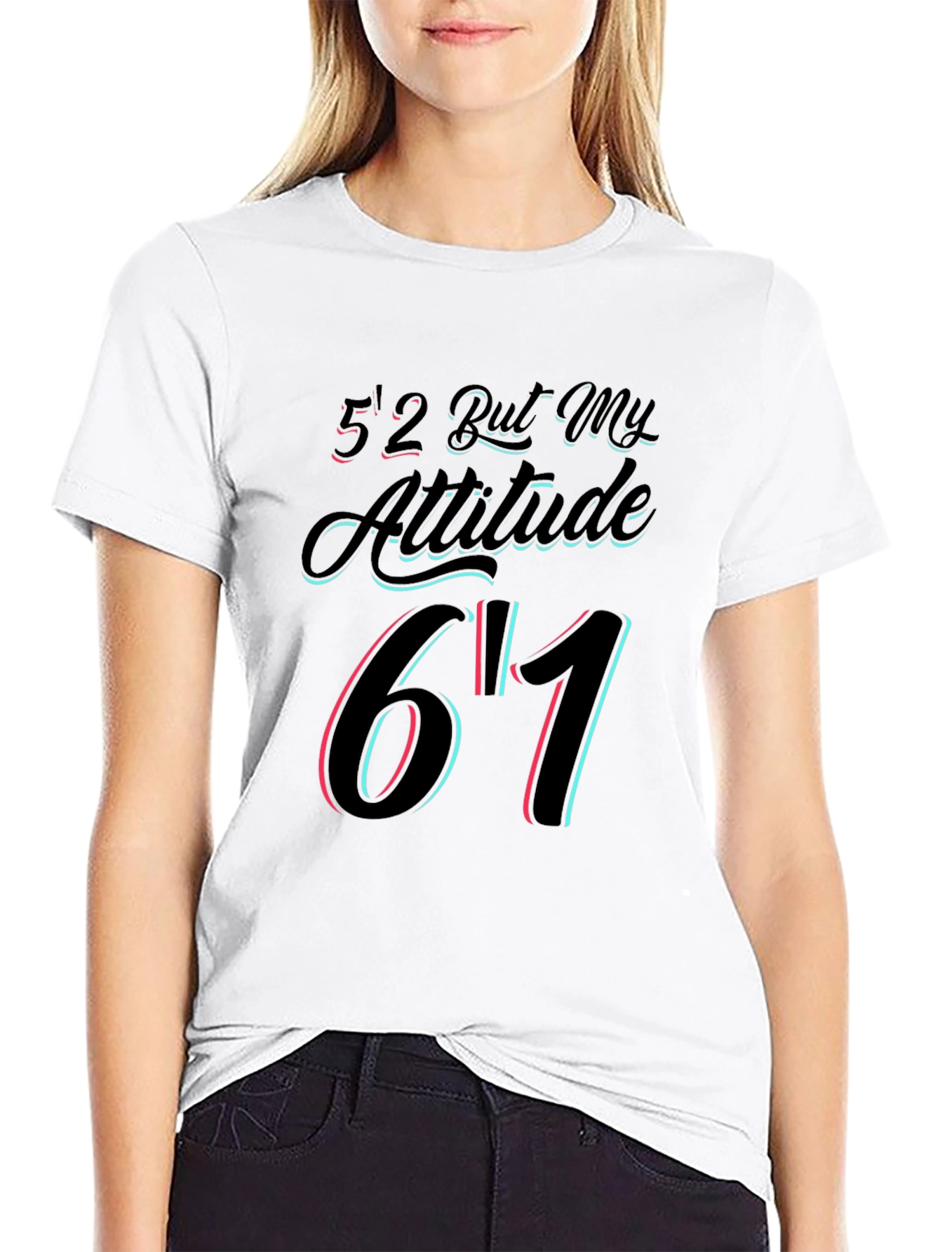 Black Funny Attitude Graphic T-Shirt view 9