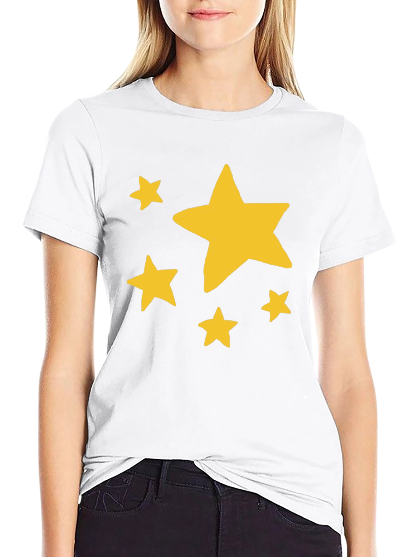 Black Starry Night Graphic Tee - Black view 9
