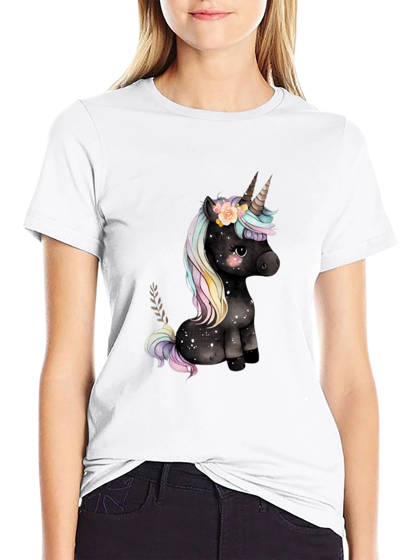 Black Unicorn Graphic Tee - Magical Style view 9
