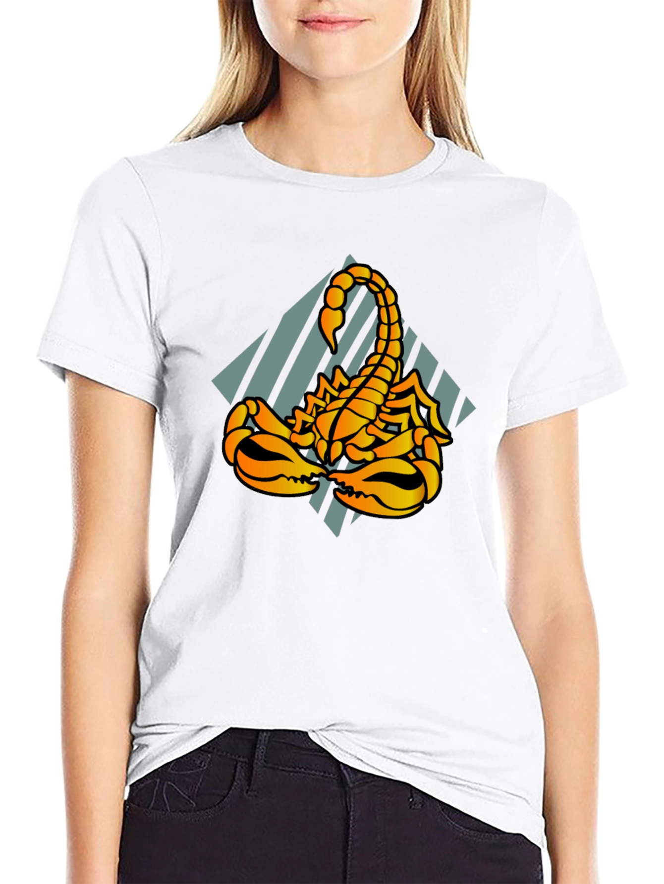 Black Scorpion Graphic Tee - Black Cotton T-Shirt view 9