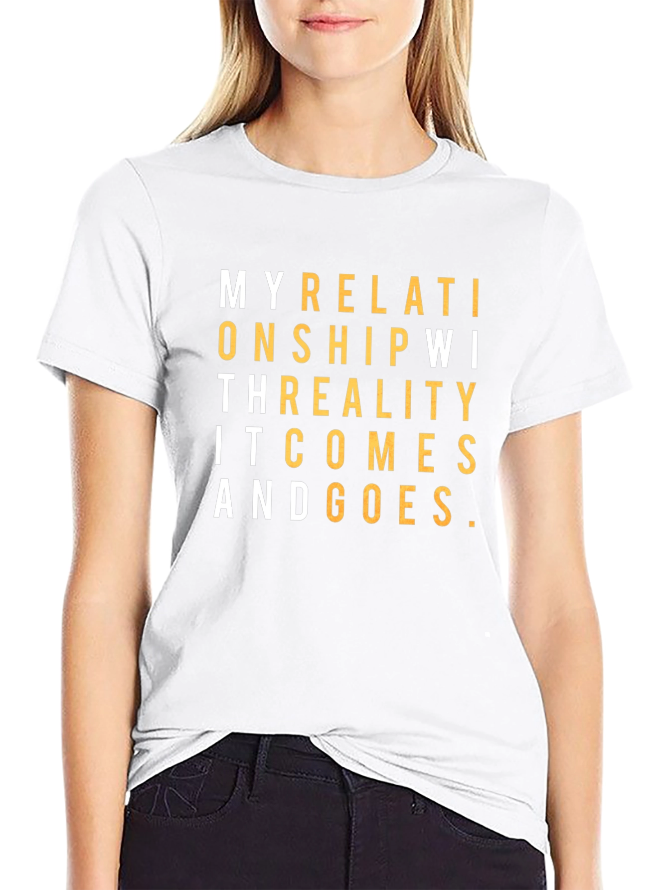 Black Relationship With Reality T-Shirt view 9