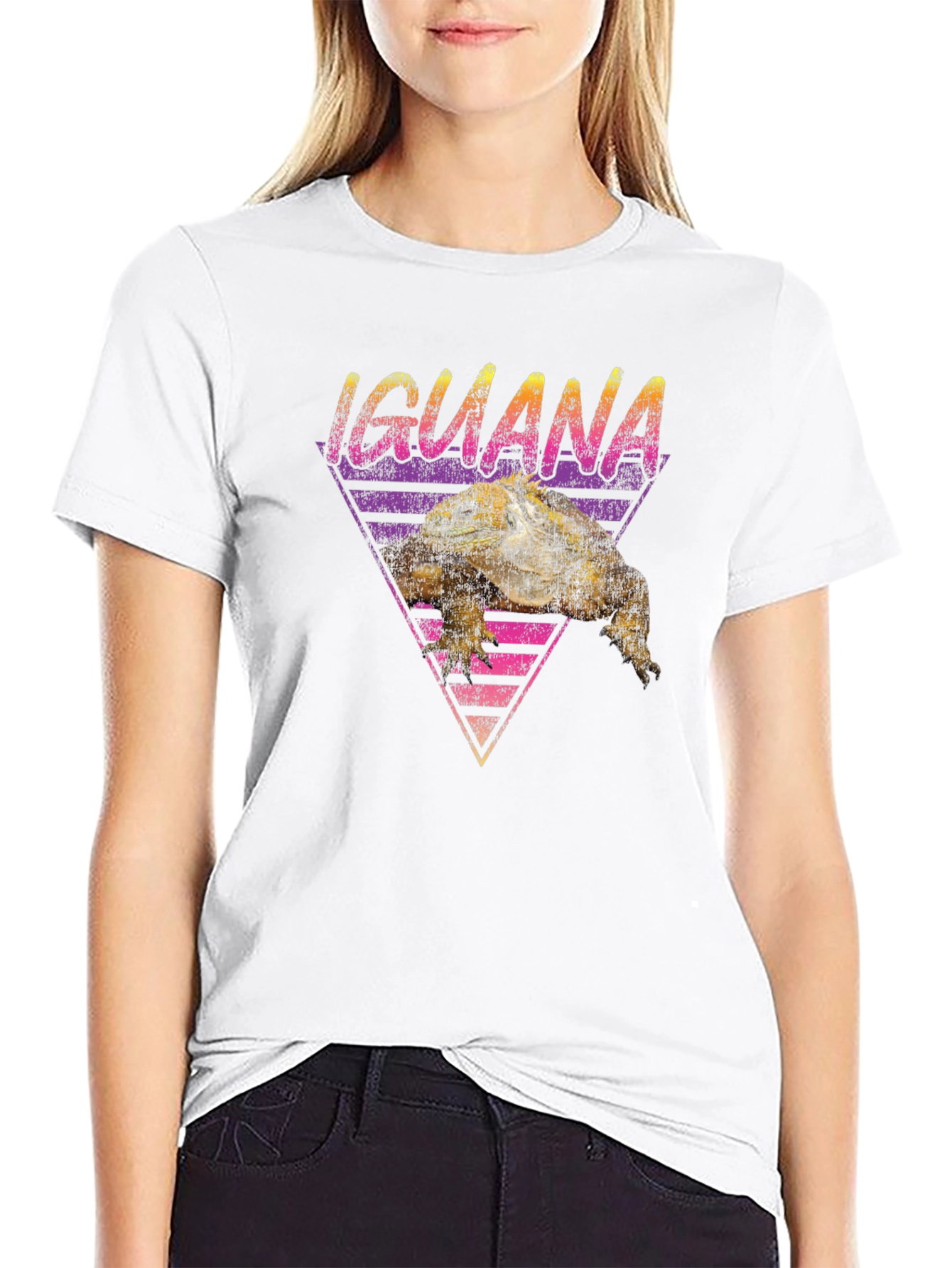 Black Iguana Graphic T-Shirt - Retro Style Tee view 9
