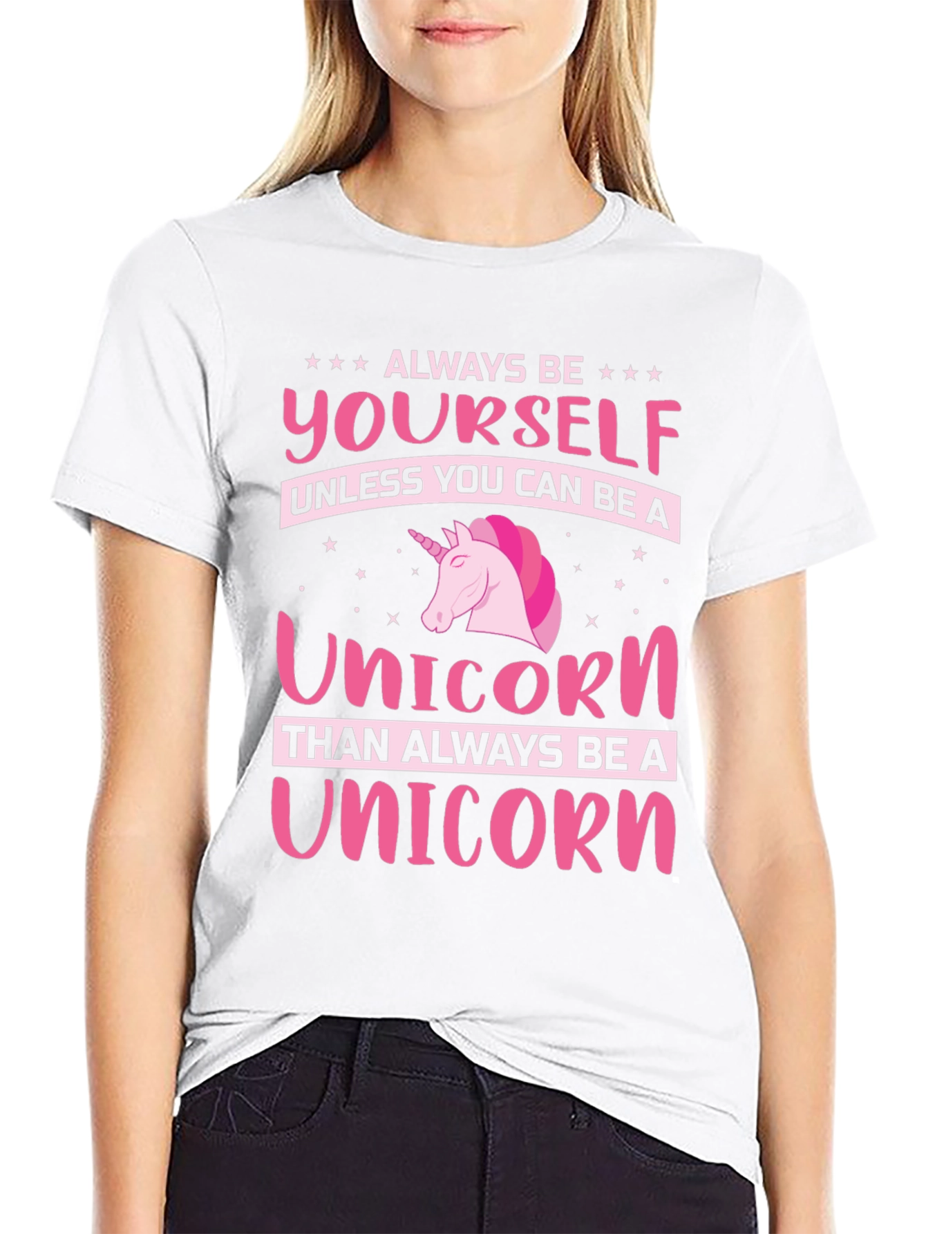 Black Always Be a Unicorn T-Shirt Funny Novelty Tee view 9