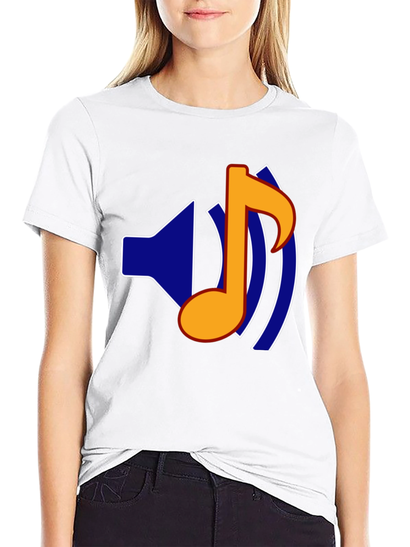 Black Music Note Graphic Black T-Shirt view 9