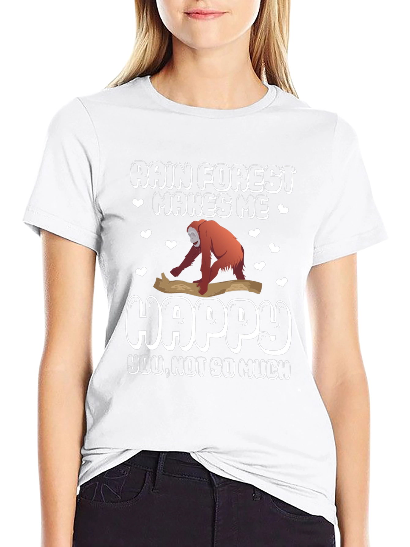 Black Rainforest Makes Me Happy Graphic T-Shirt view 9