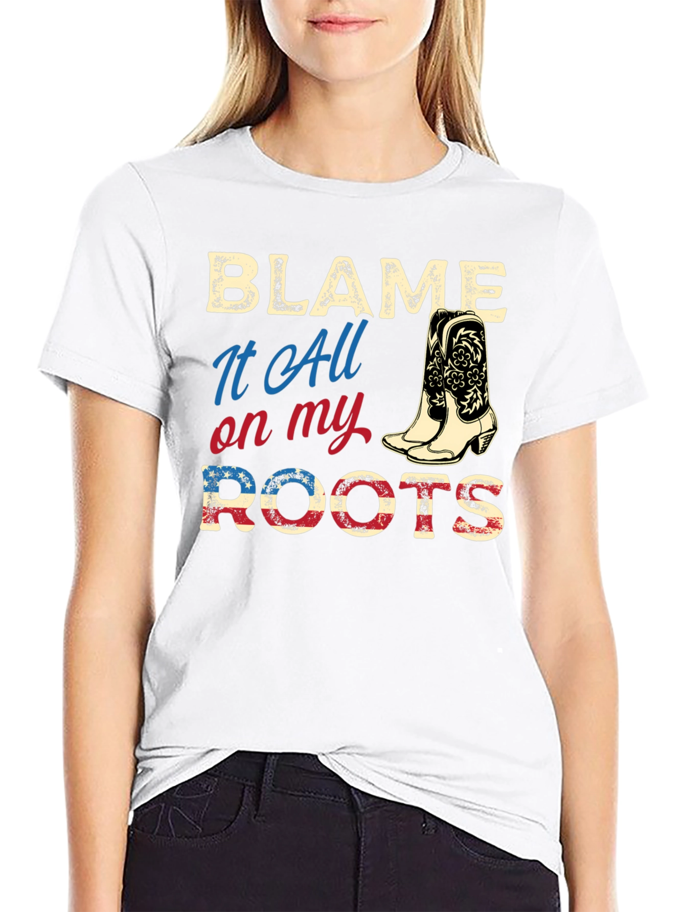 Blame It On My Roots Graphic Tee - 9