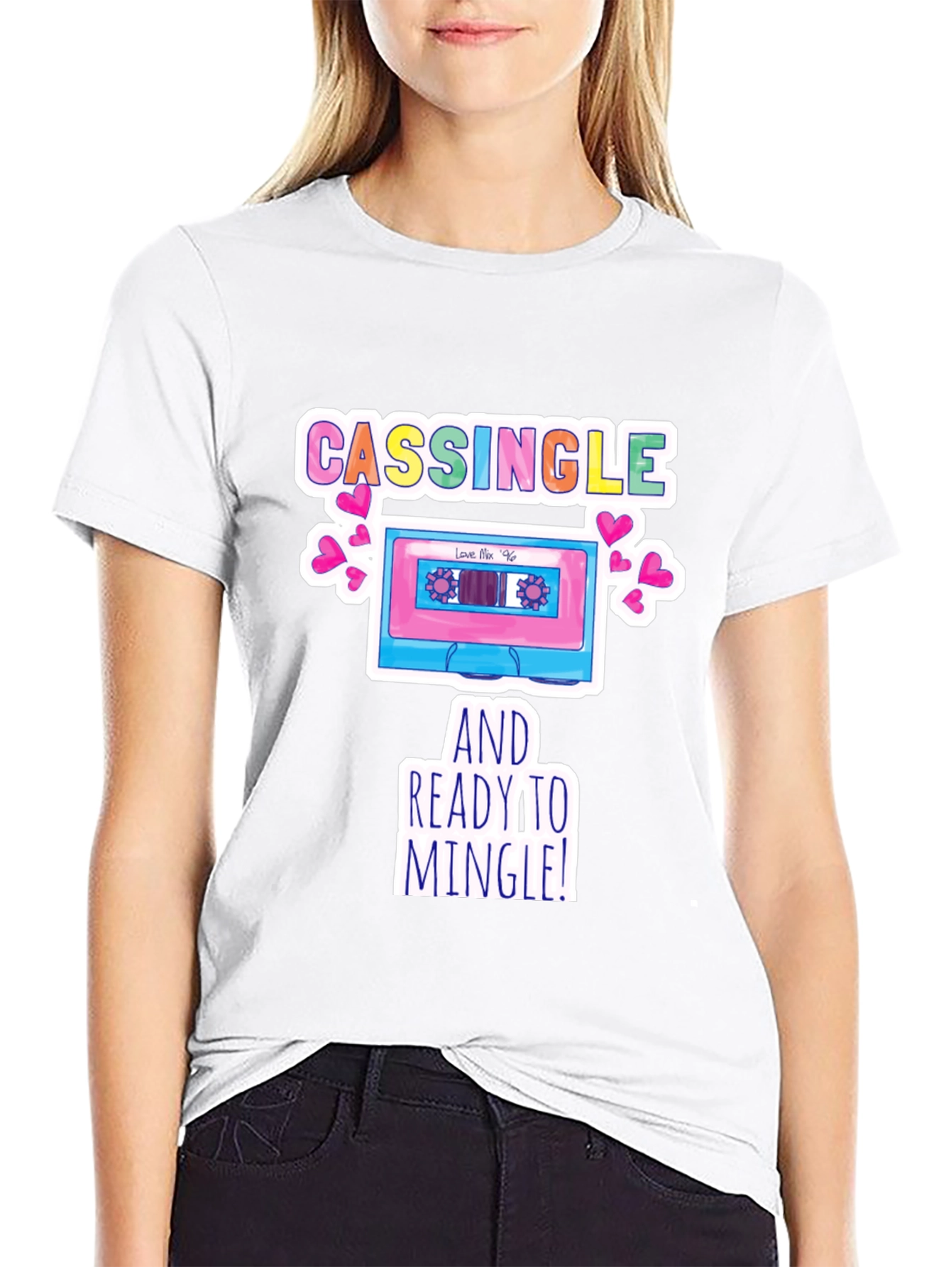 Black Cassingle and Ready to Mingle T-Shirt view 9