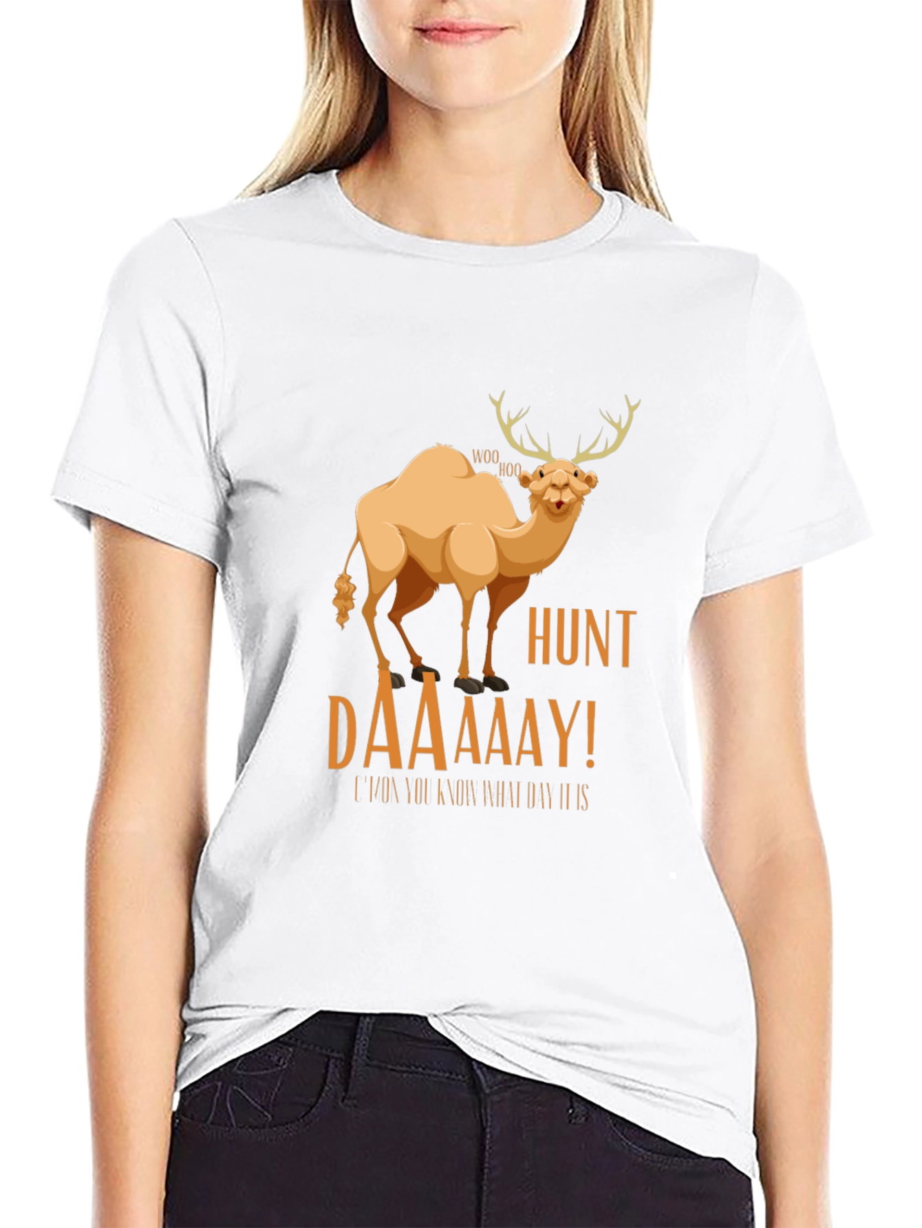 Black Camel Deer Hunt T-Shirt: It's Hunt Daaay! view 9