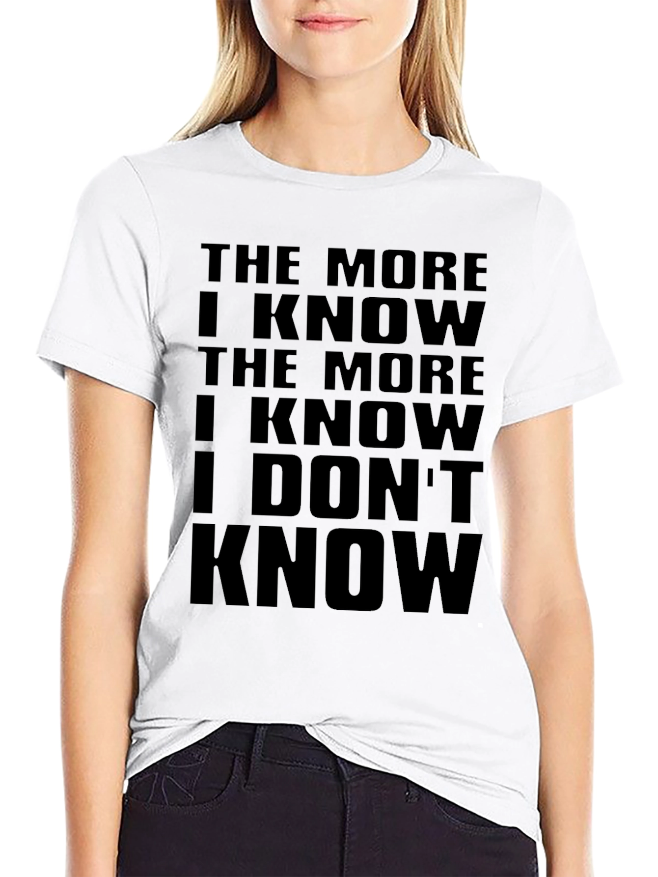 Black The More I Know Graphic Tee - Black view 9