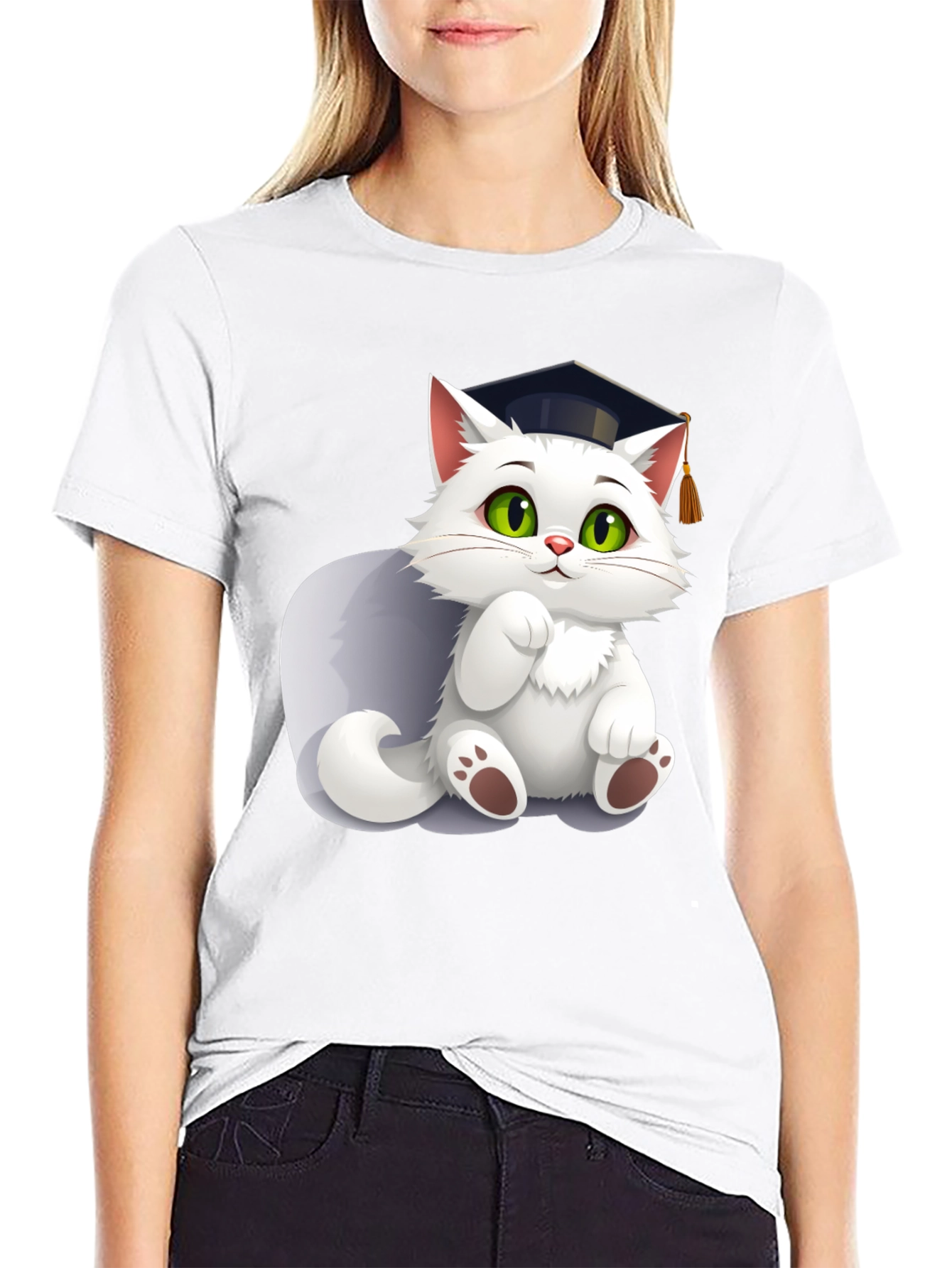 Black Cat Graduate T-Shirt view 9