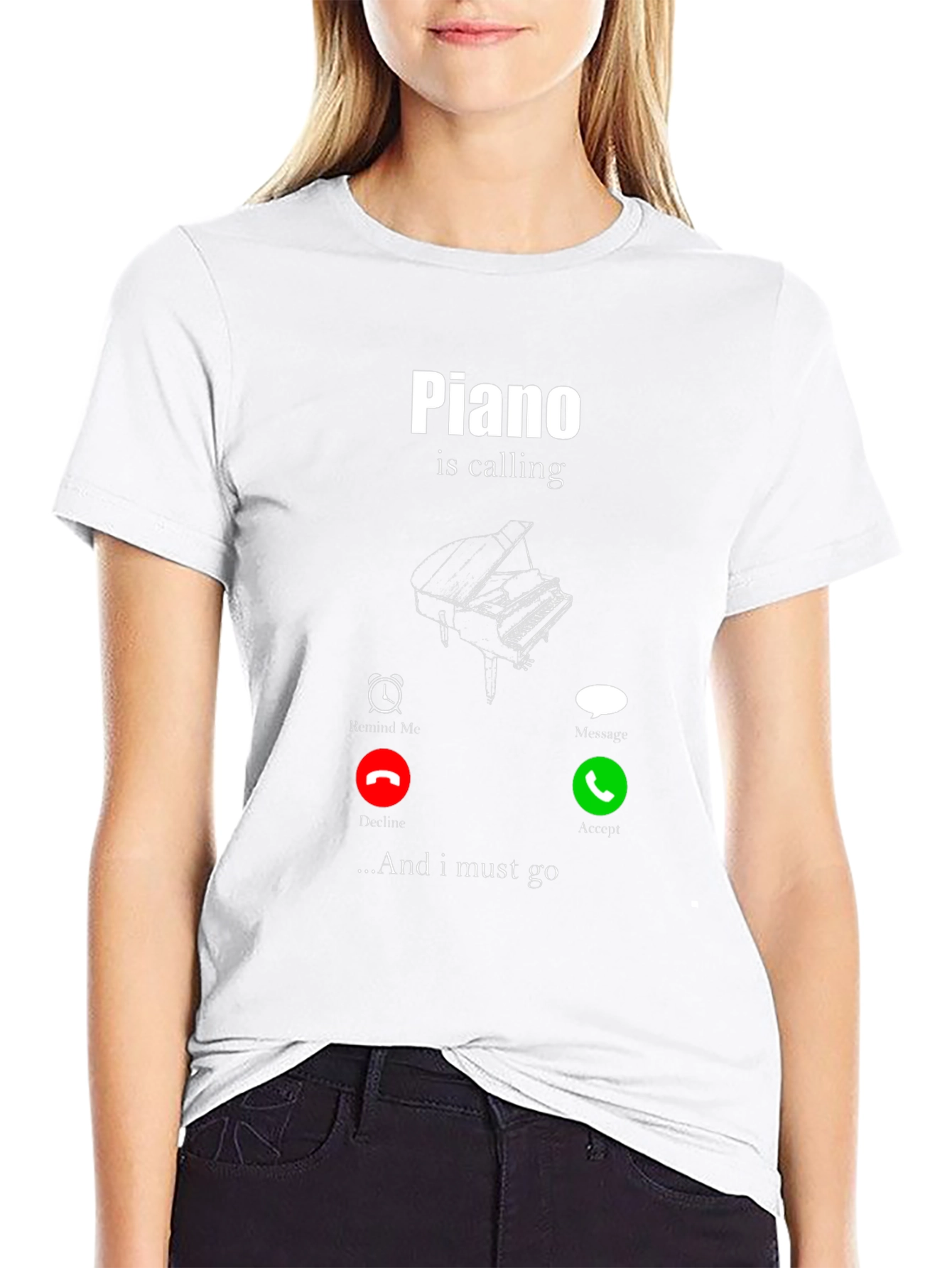 Piano Is Calling T-Shirt - Music Lover Tee - 9
