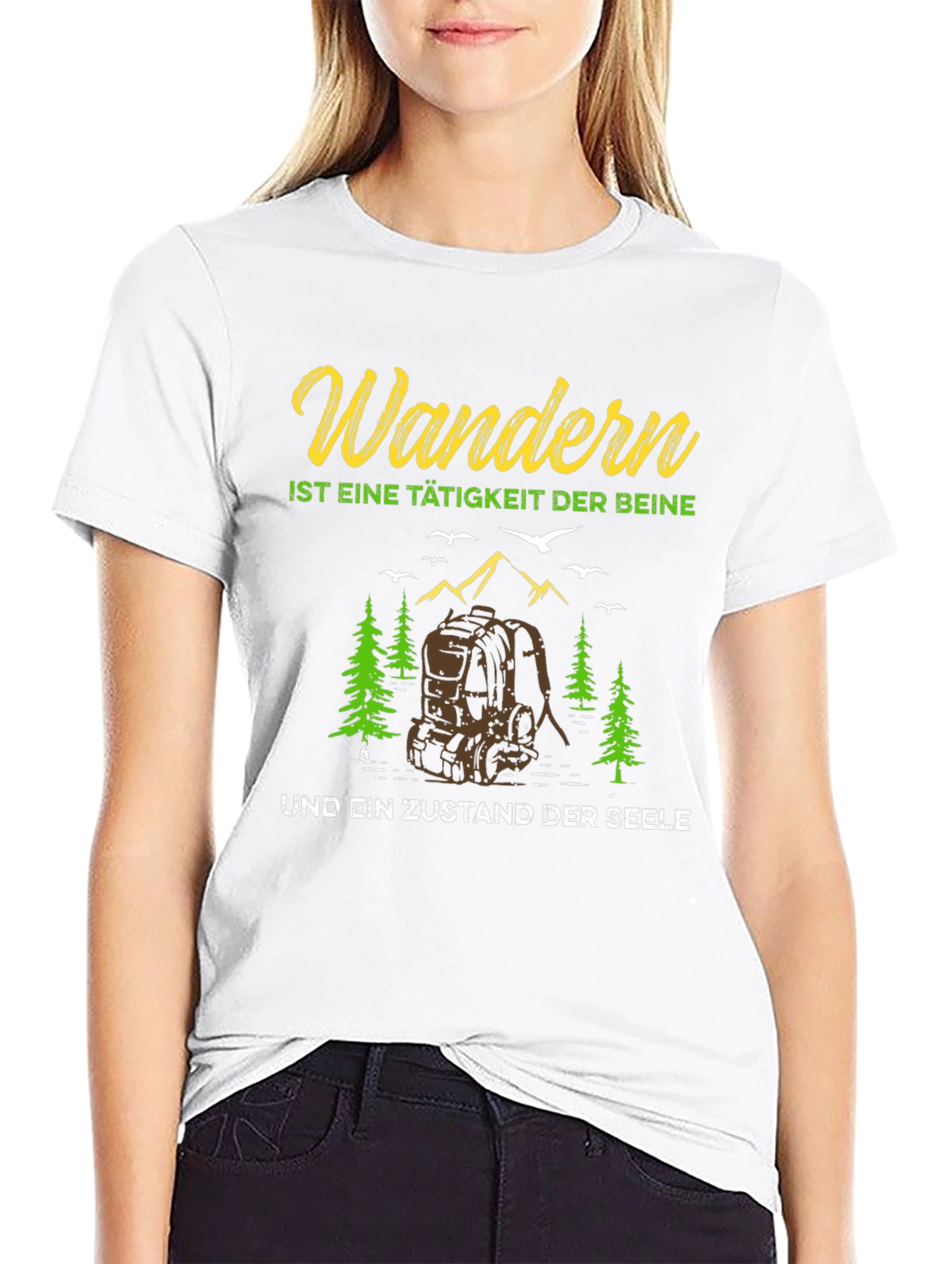 Black Wandern Hiking T-Shirt for Nature Lovers view 9