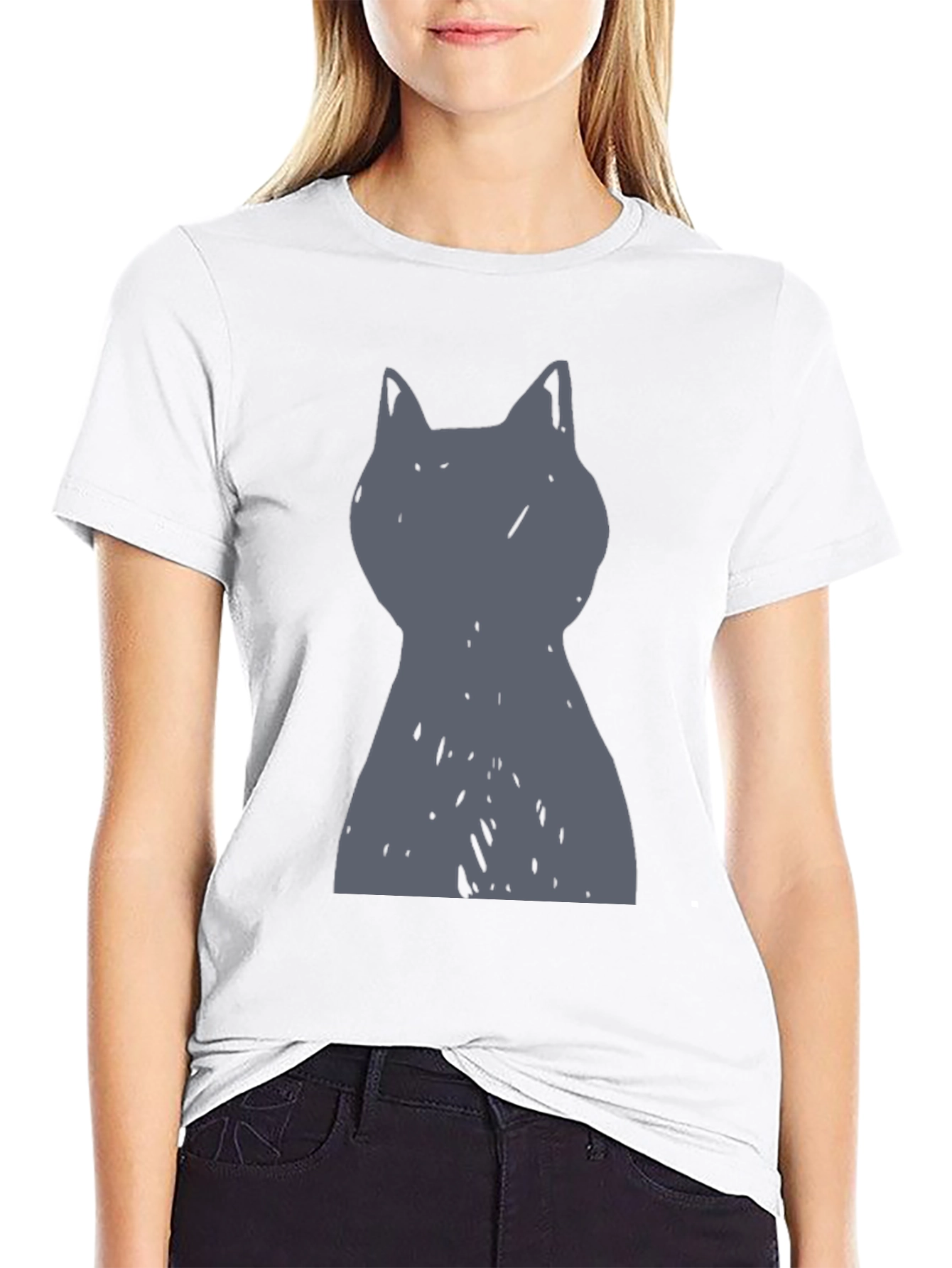 Black Cool Cat Graphic Tee - Men's Black T-Shirt view 9