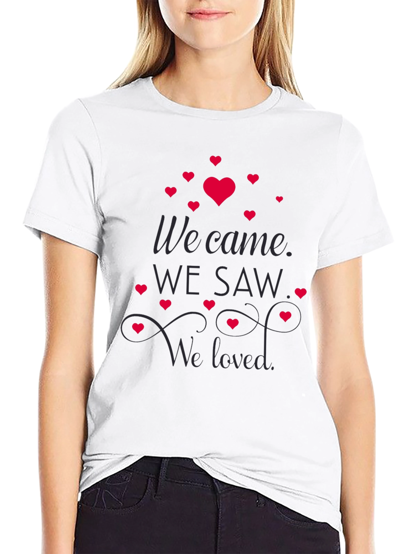 Black We Came We Saw We Loved Black Graphic T-Shirt view 9