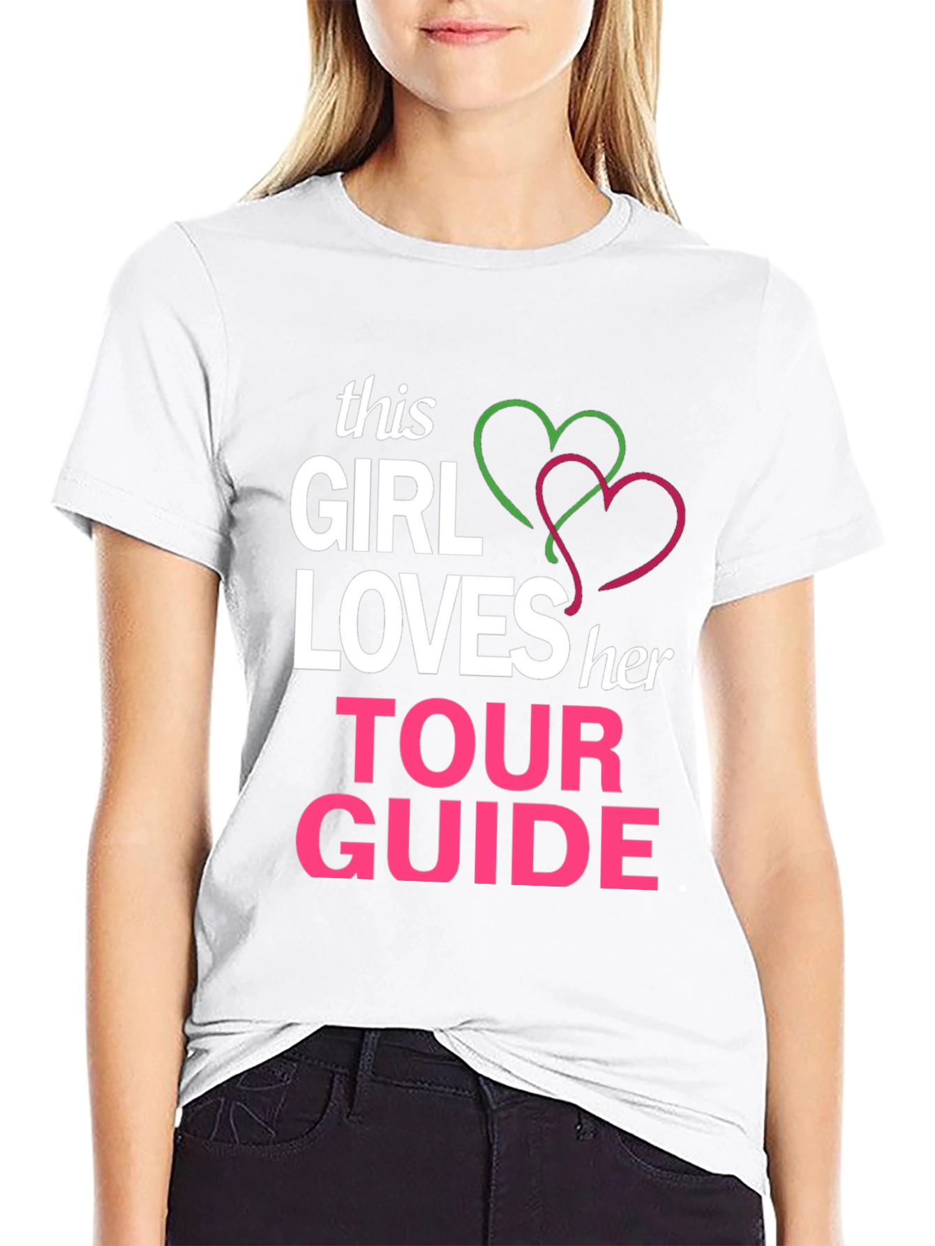 Black Tour Guide Love T-Shirt - Fun Graphic Tee view 9