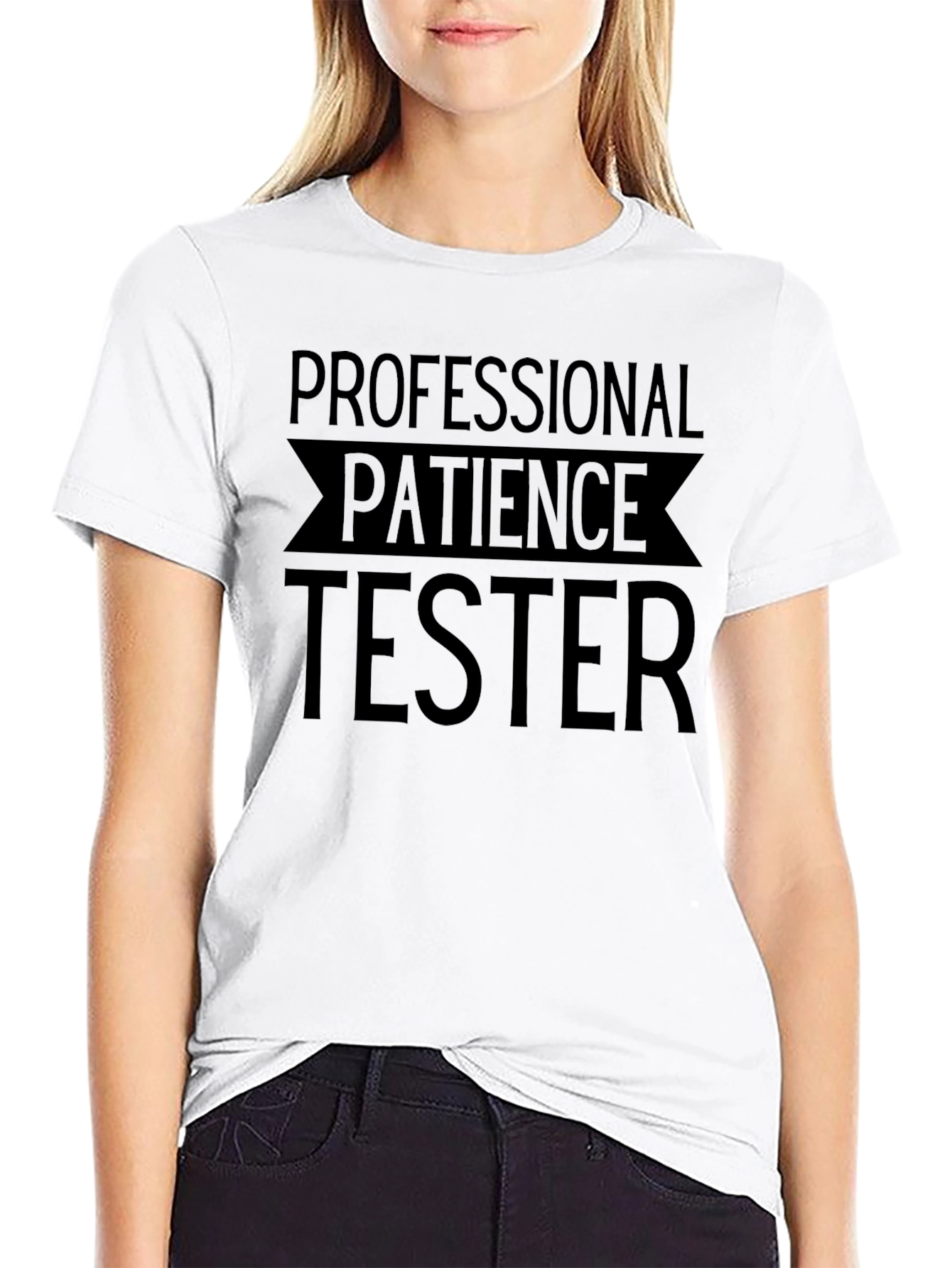 Black Professional Patience Tester Graphic Tee view 9