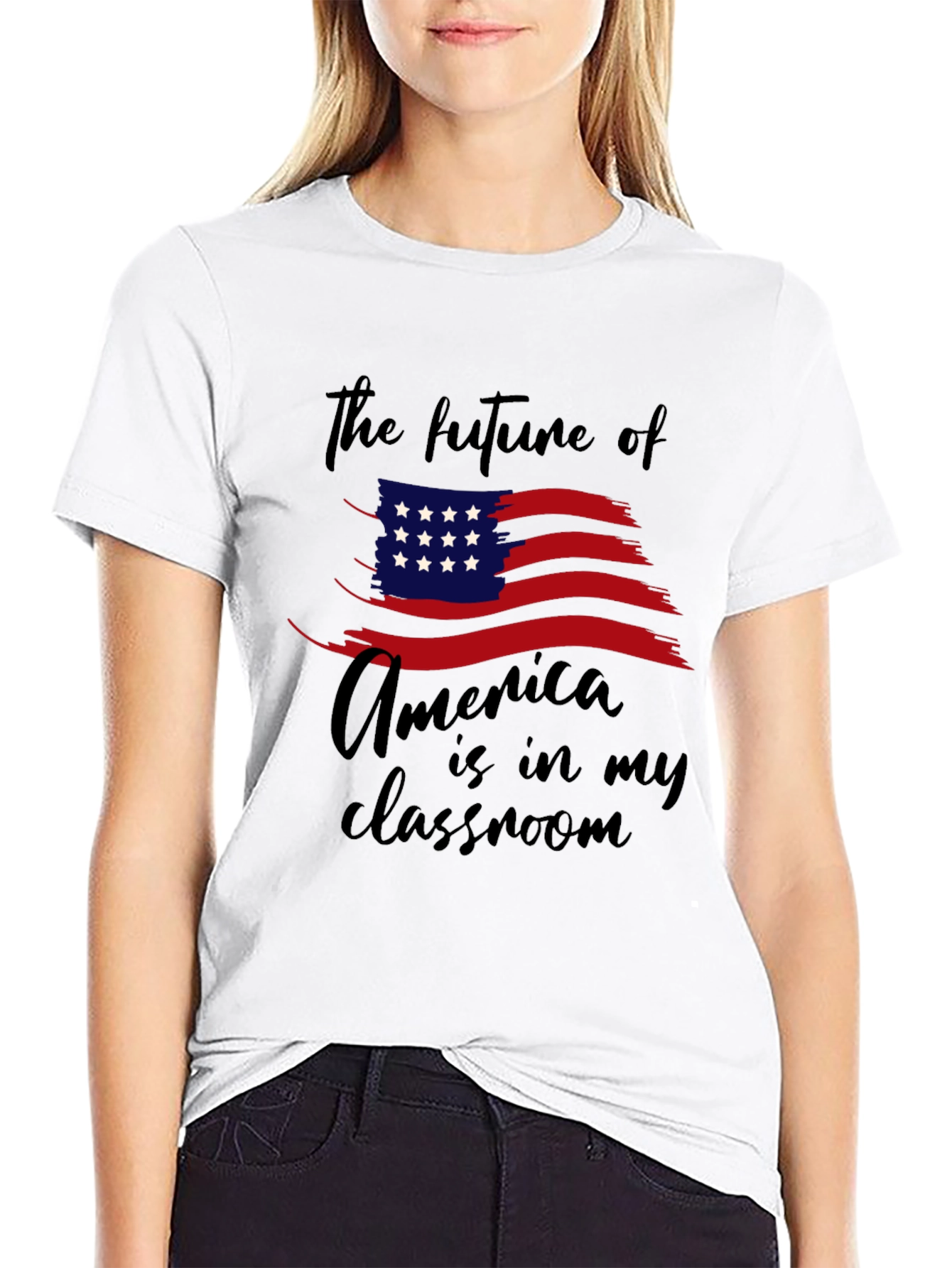 Black The Future of America T-Shirt view 9