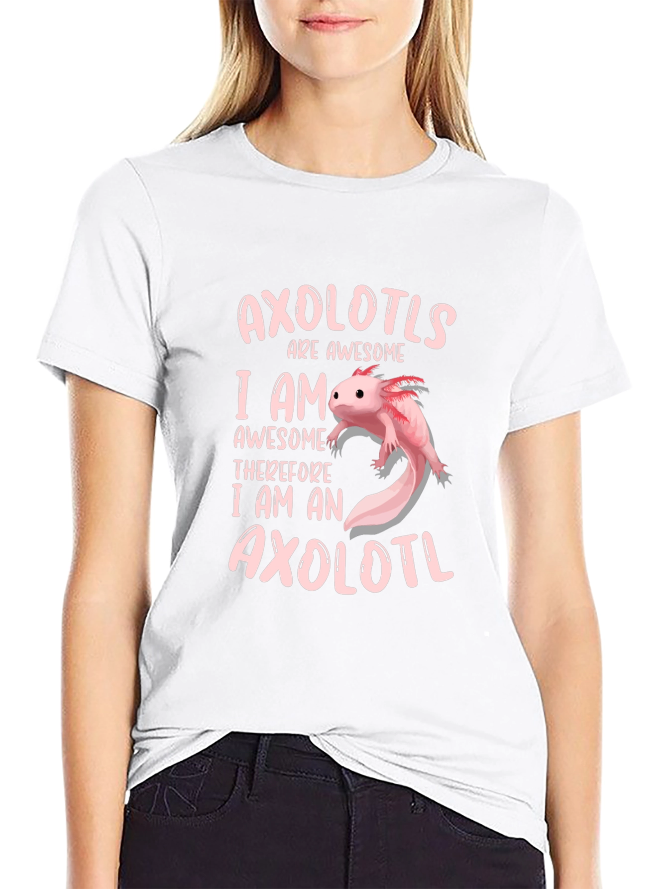 Black Axolotl Awesome T-Shirt view 9