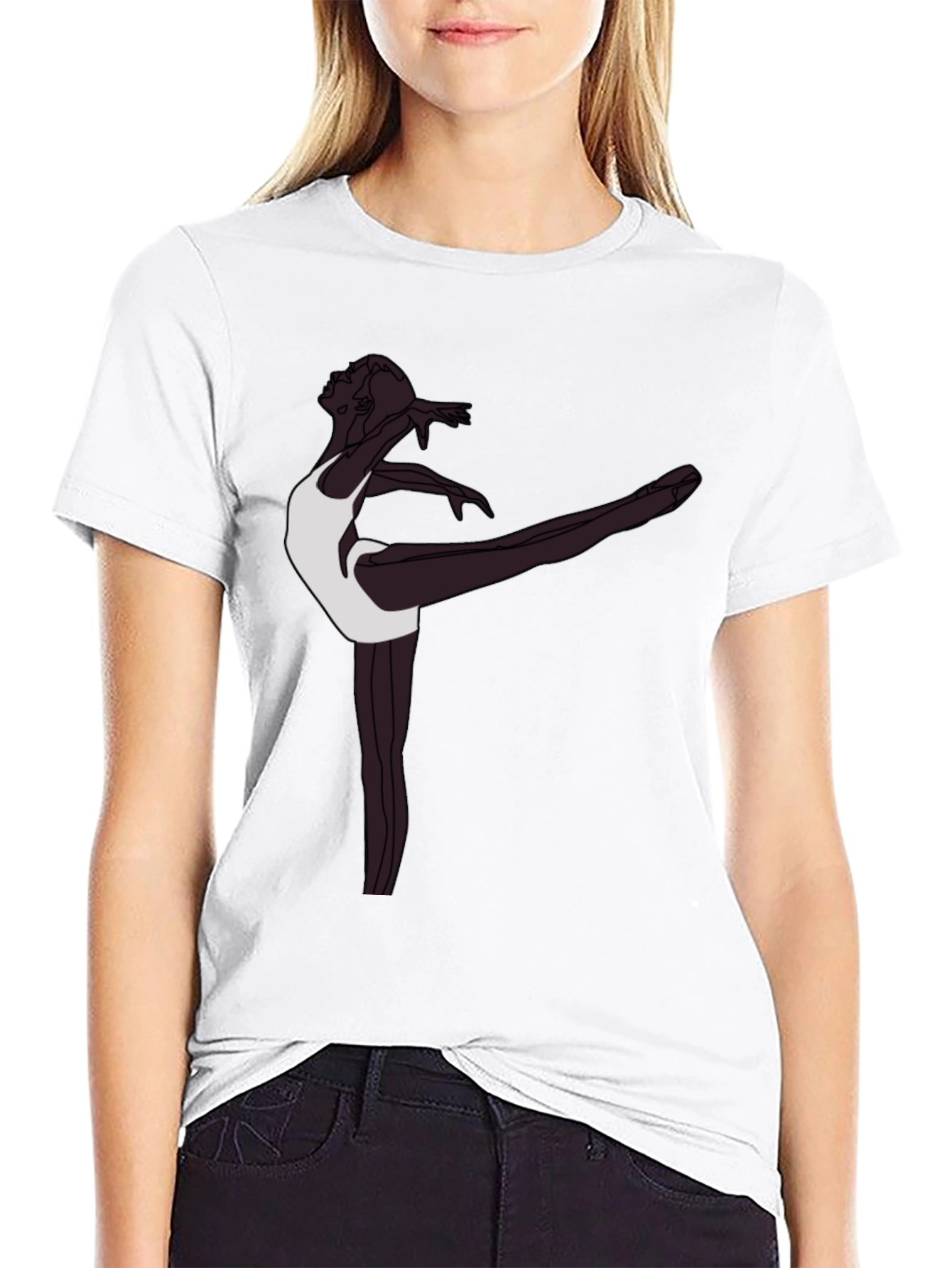 Black Ballet Dancer Graphic Tee - Stylish Men's T-Shirt view 9