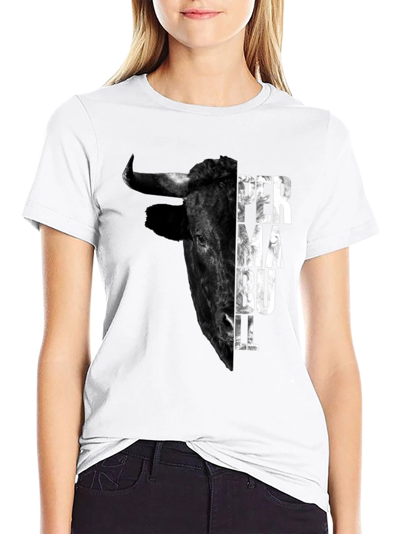 Black Perma Bull Black Graphic T-Shirt view 9