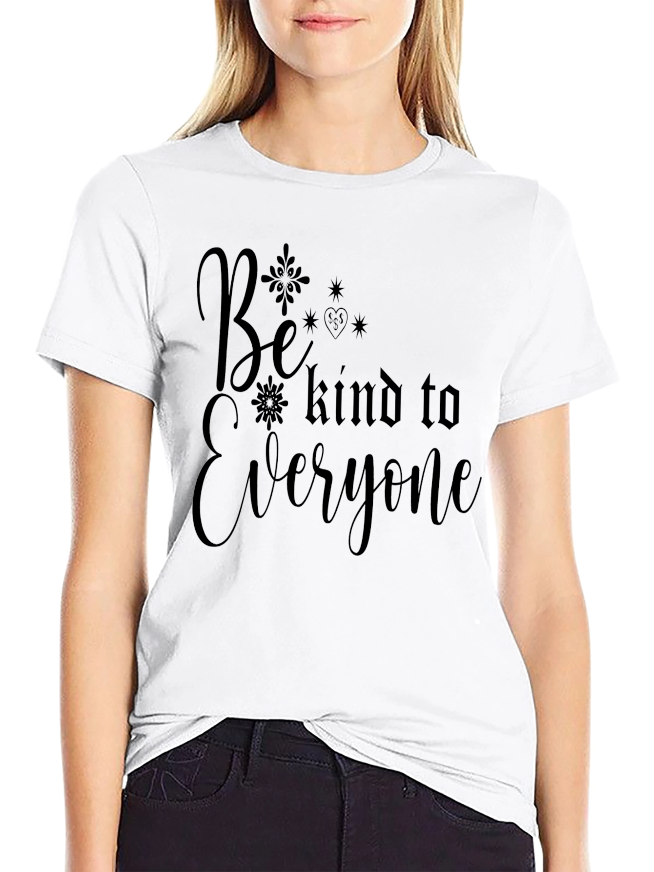 Black Be Kind to Everyone Black Graphic Tee view 9