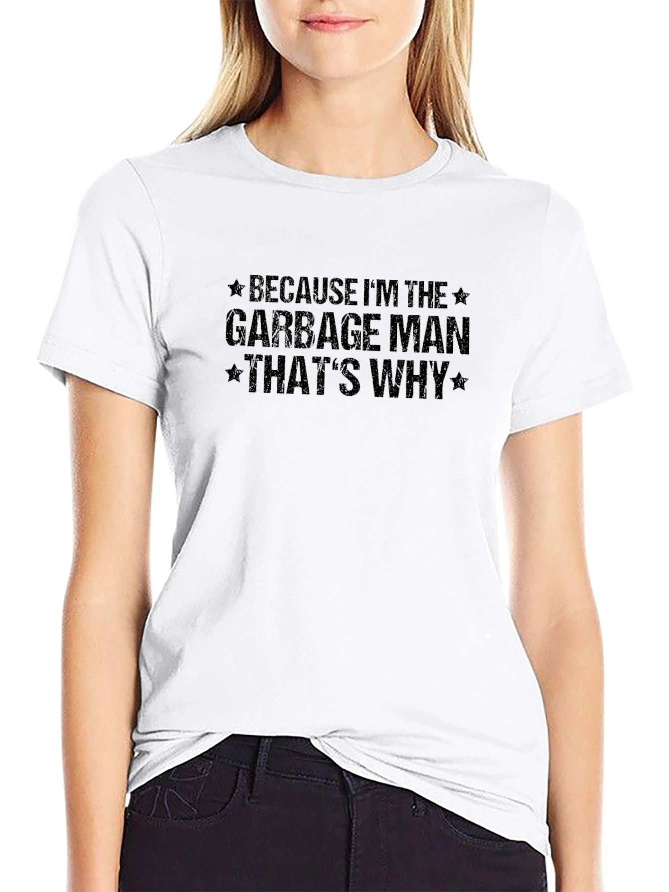 Black Garbage Man T-Shirt -  Funny Slogan Tee view 9