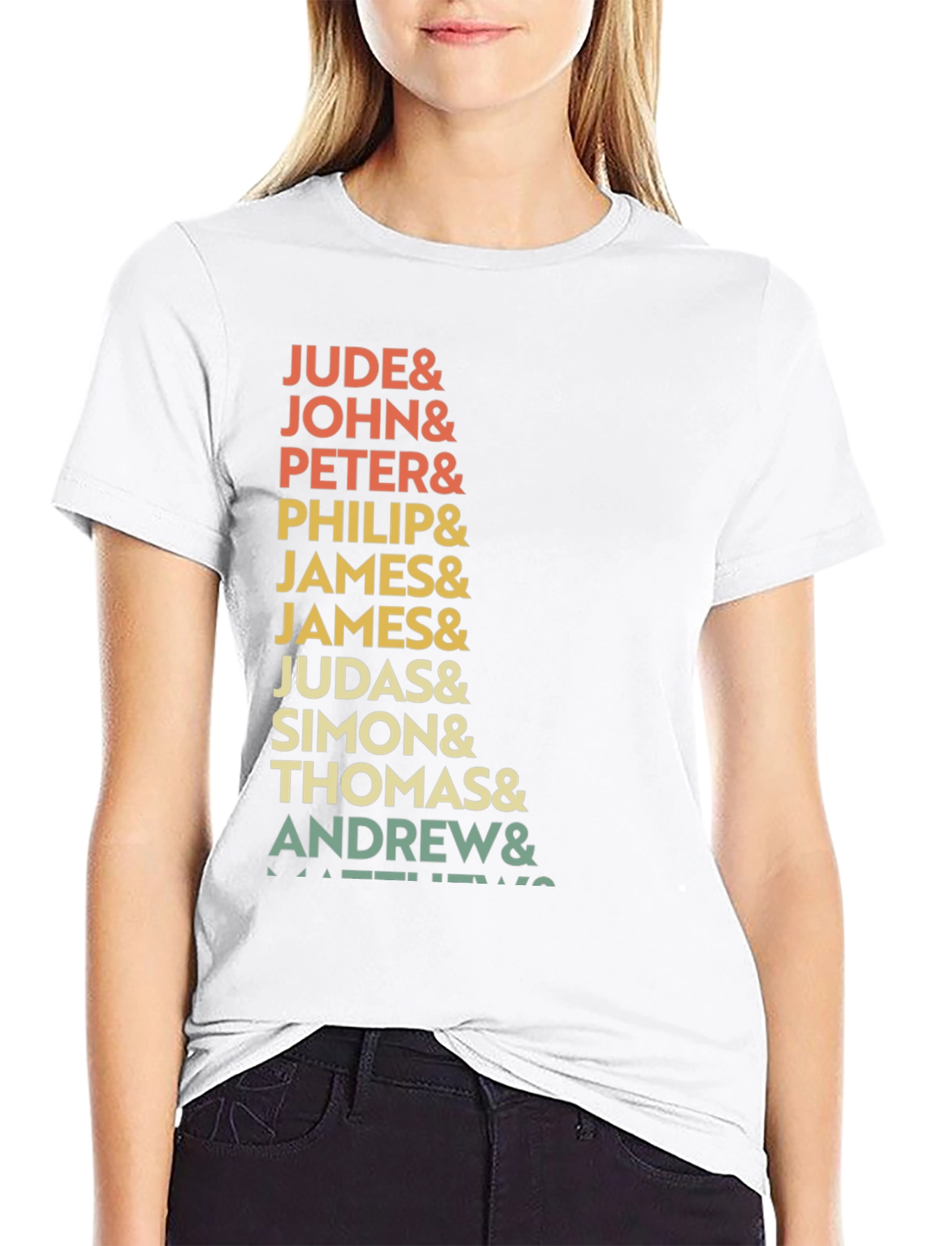 Black Retro Twelve Apostles T-Shirt - Jude, John, Peter view 9