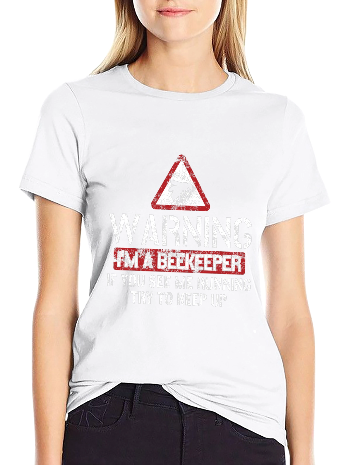 Black Warning Beekeeper T-Shirt view 9