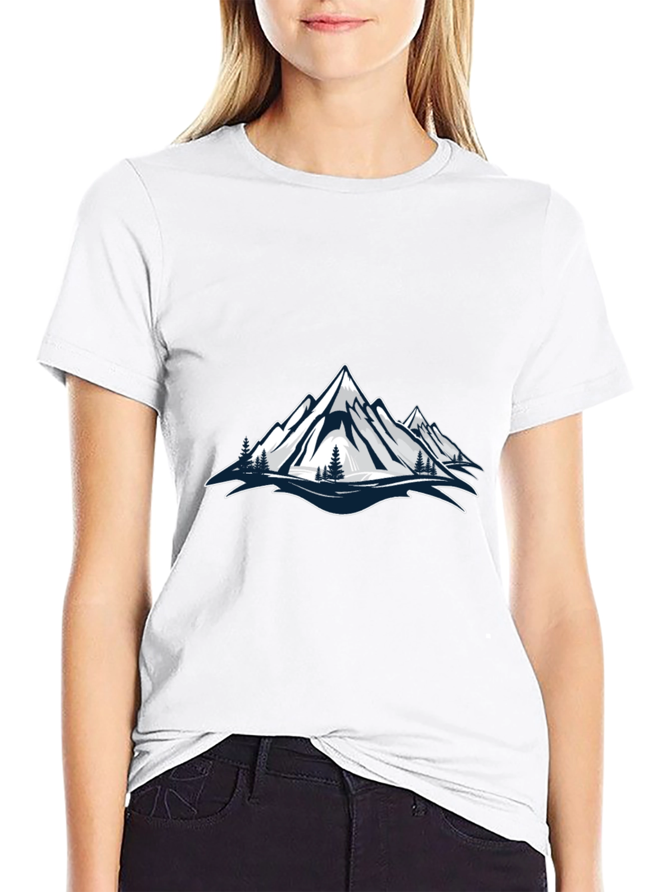 Black Mountain Graphic Black T-Shirt view 9