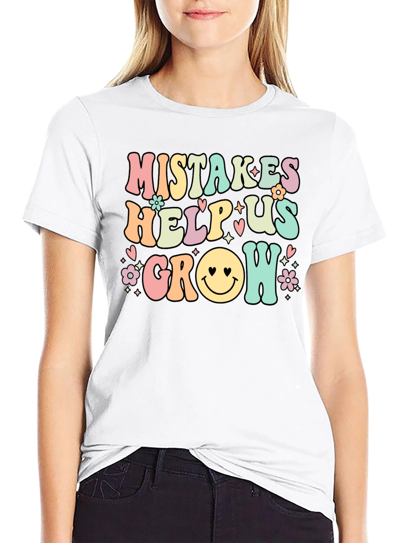 Black Mistakes Help Us Grow T-Shirt view 9