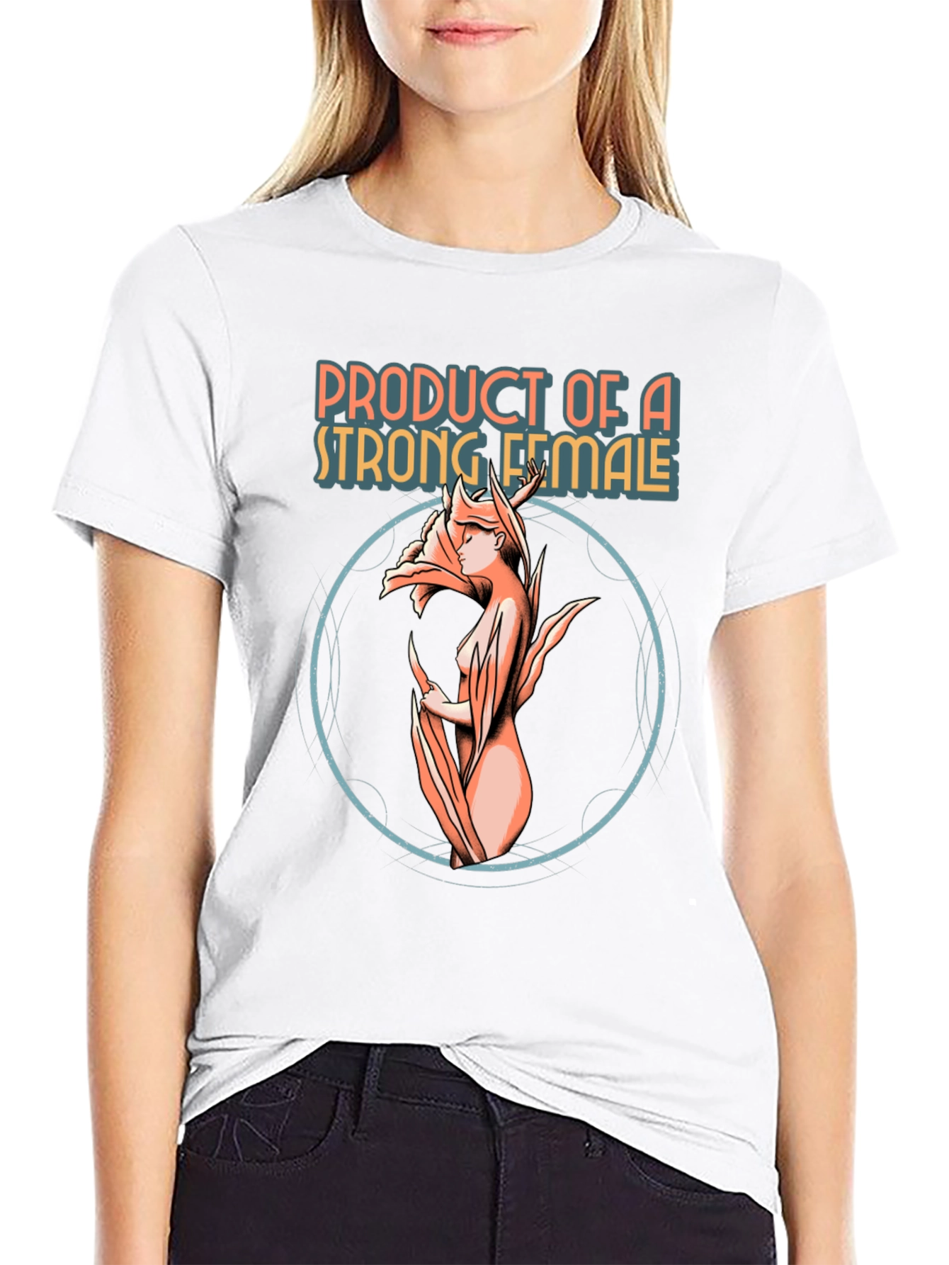 Black Strong Female Graphic Tee - Unique Design view 9
