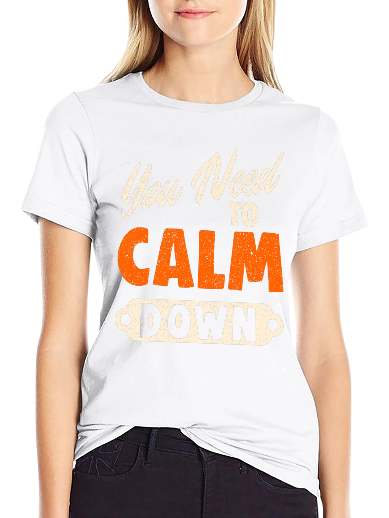 Black You Need to Calm Down Graphic Tee view 9